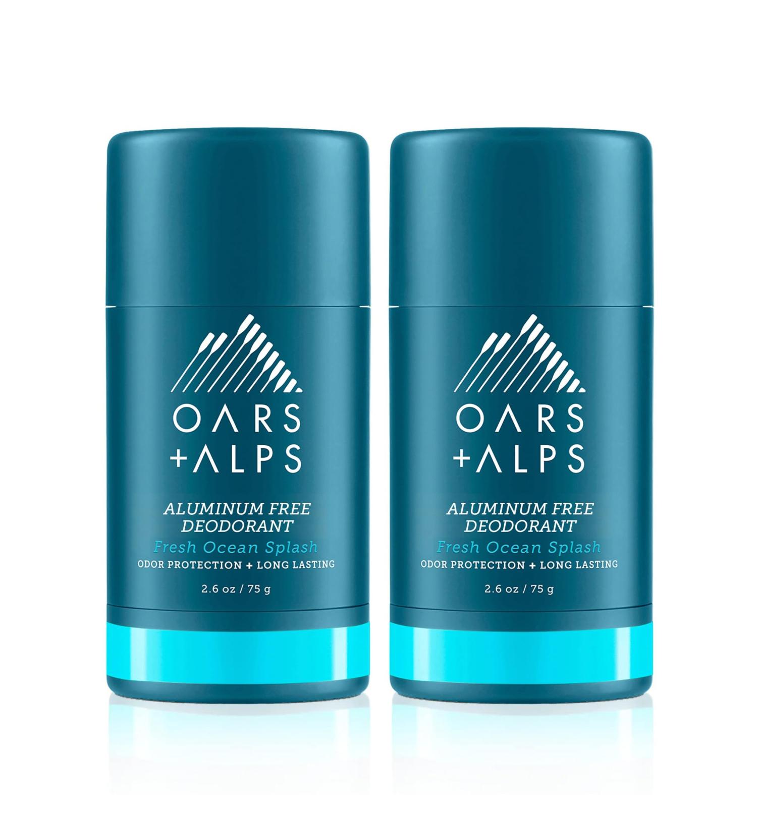 Oars + Alps Aluminum Free Deodorant for Men and Women Dermatologist Tested and Made with Clean Ingredients Vegan Fresh Ocean Splash 2 Pack 2.6 Oz Each 2ct - Fresh Ocean Splash 5.2 Ounce (Pack of 1) - Buy Online on GoSupps.com