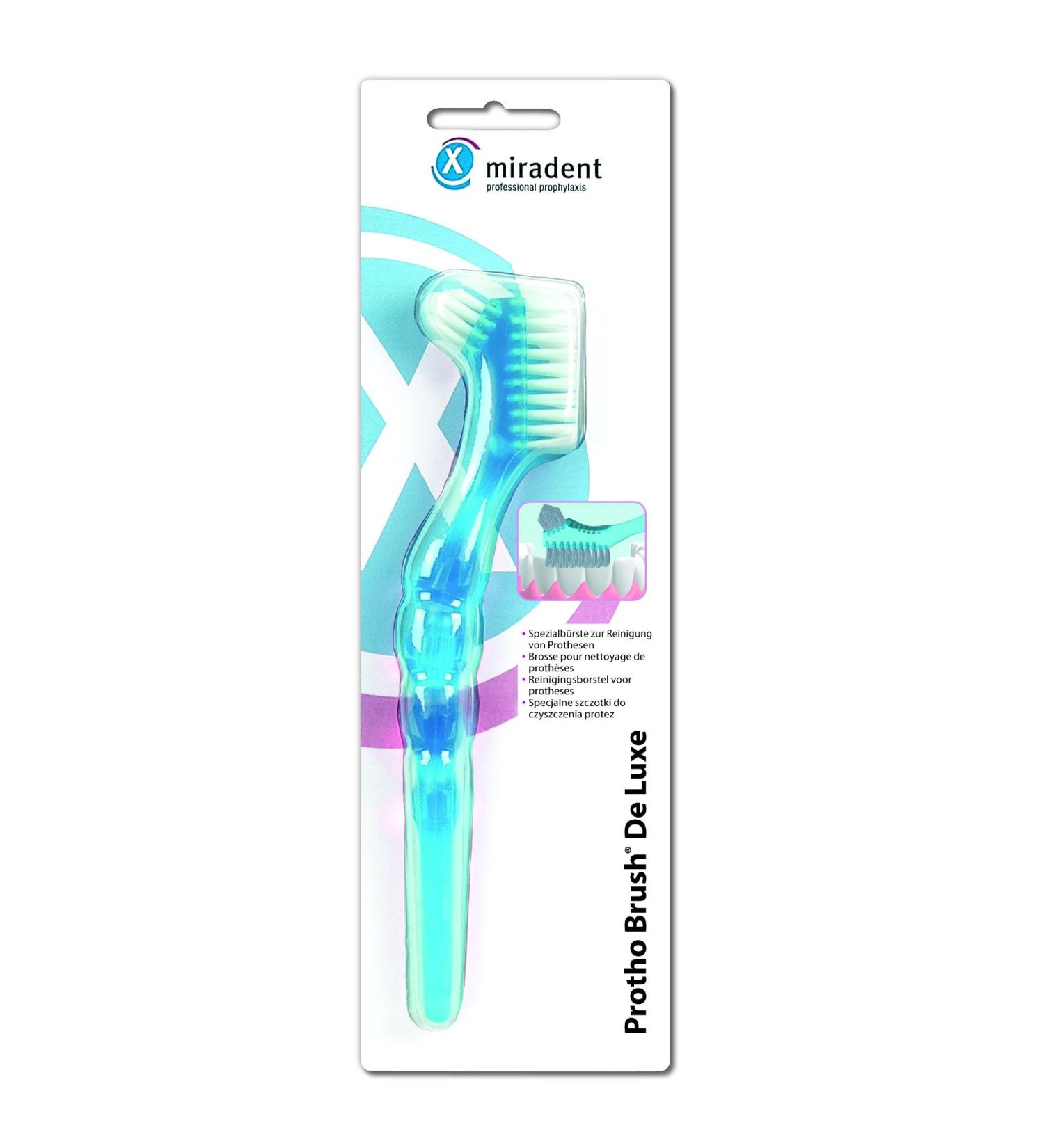 Miradent Protho Brush de Luxe Blue | Ergonomic Travel Toothbrush | Two Sizes & Colors | Perfect for On-the-Go Oral Care - Buy Online on GoSupps.com