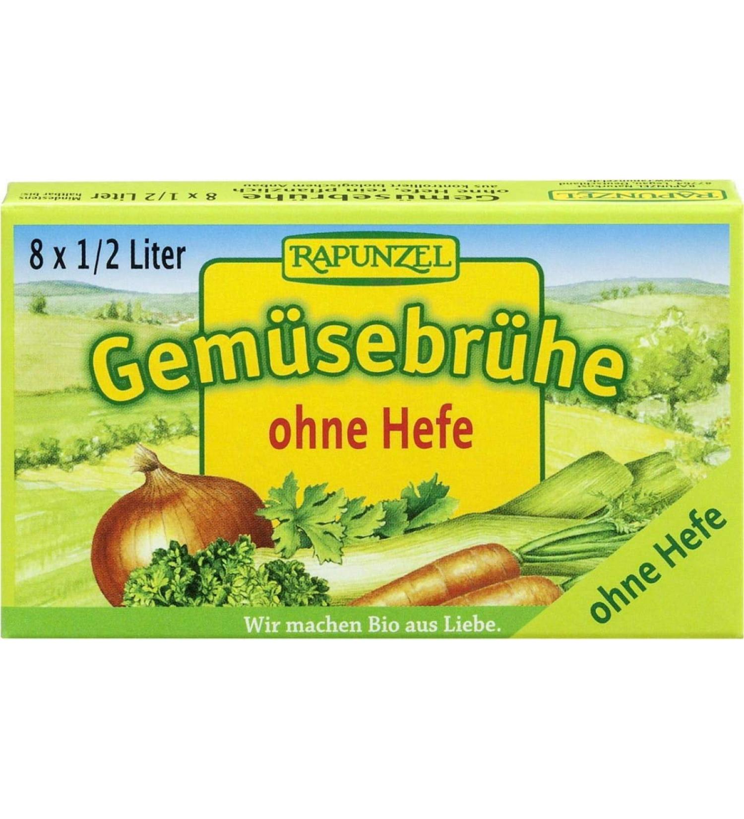 Cubes de bouillon et l gumes sans levure (vert clair) BIO 8 x 10 g - Raiponce
