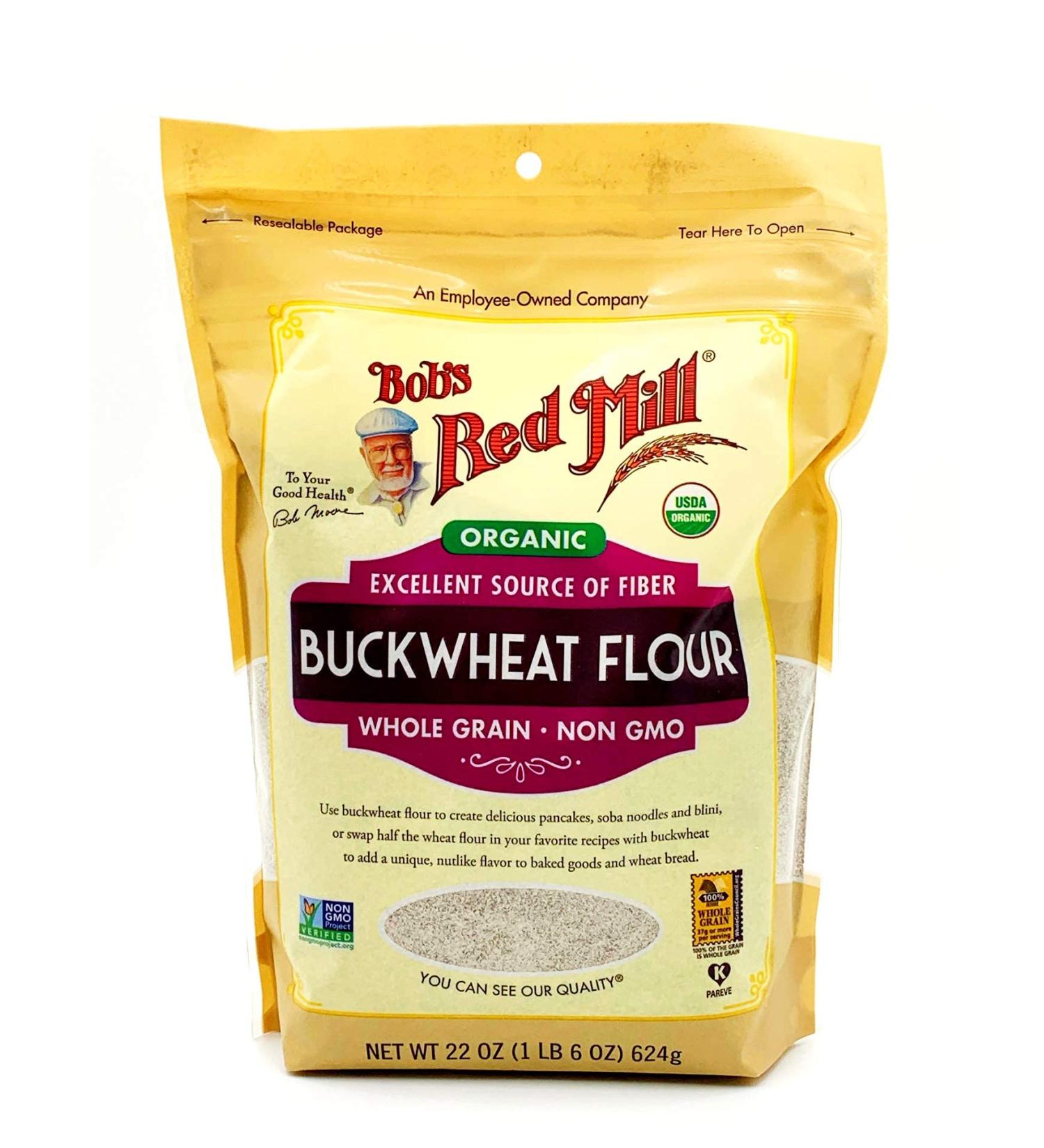 Bob's Red Mill Organic Buckwheat Flour 22oz - Pack of 2 - Buy Online on GoSupps.com