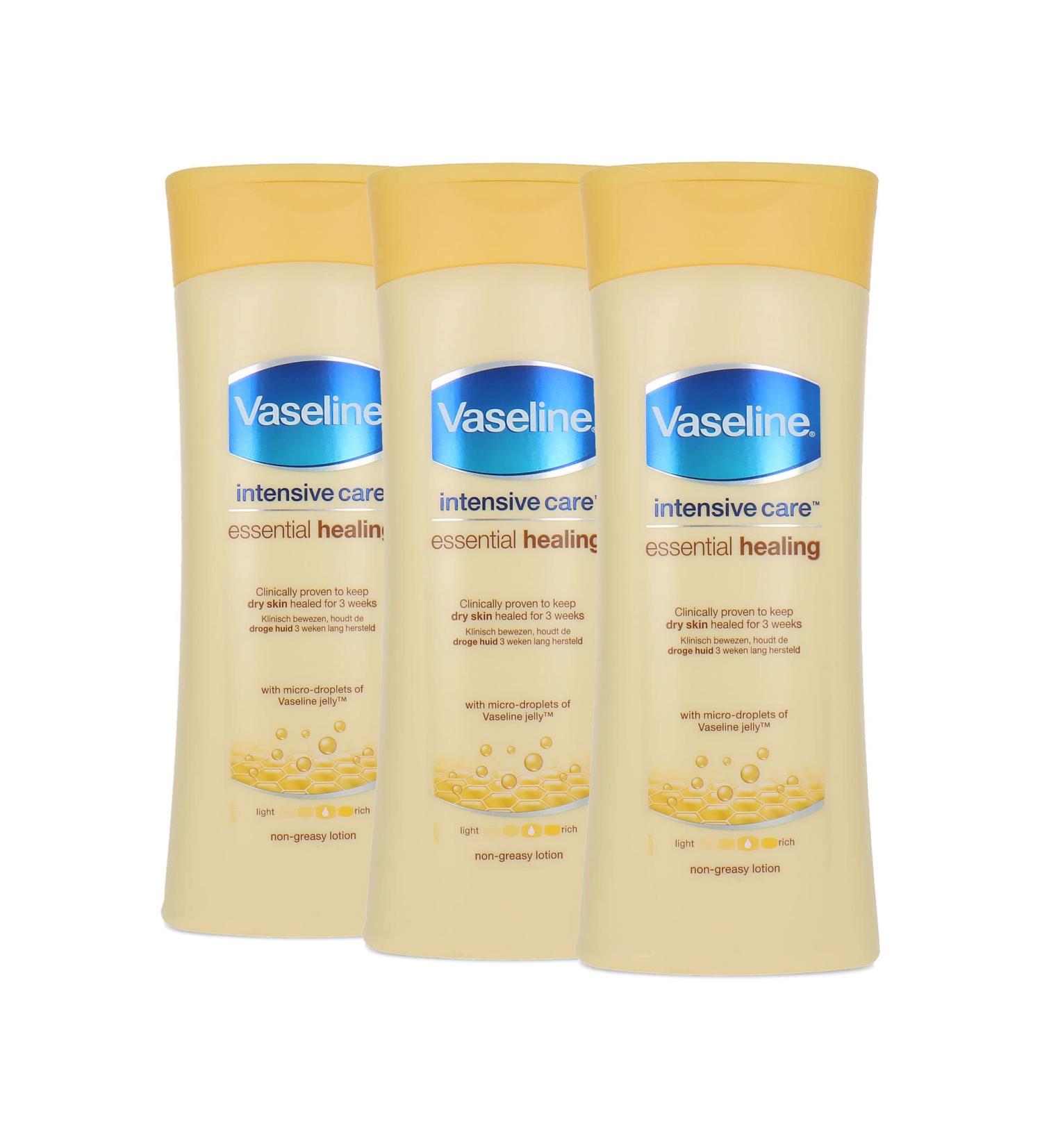 3 x Vaseline Intensive Care Body Lotion - Essential Healing - 400ml 400 ml (pack of 3)