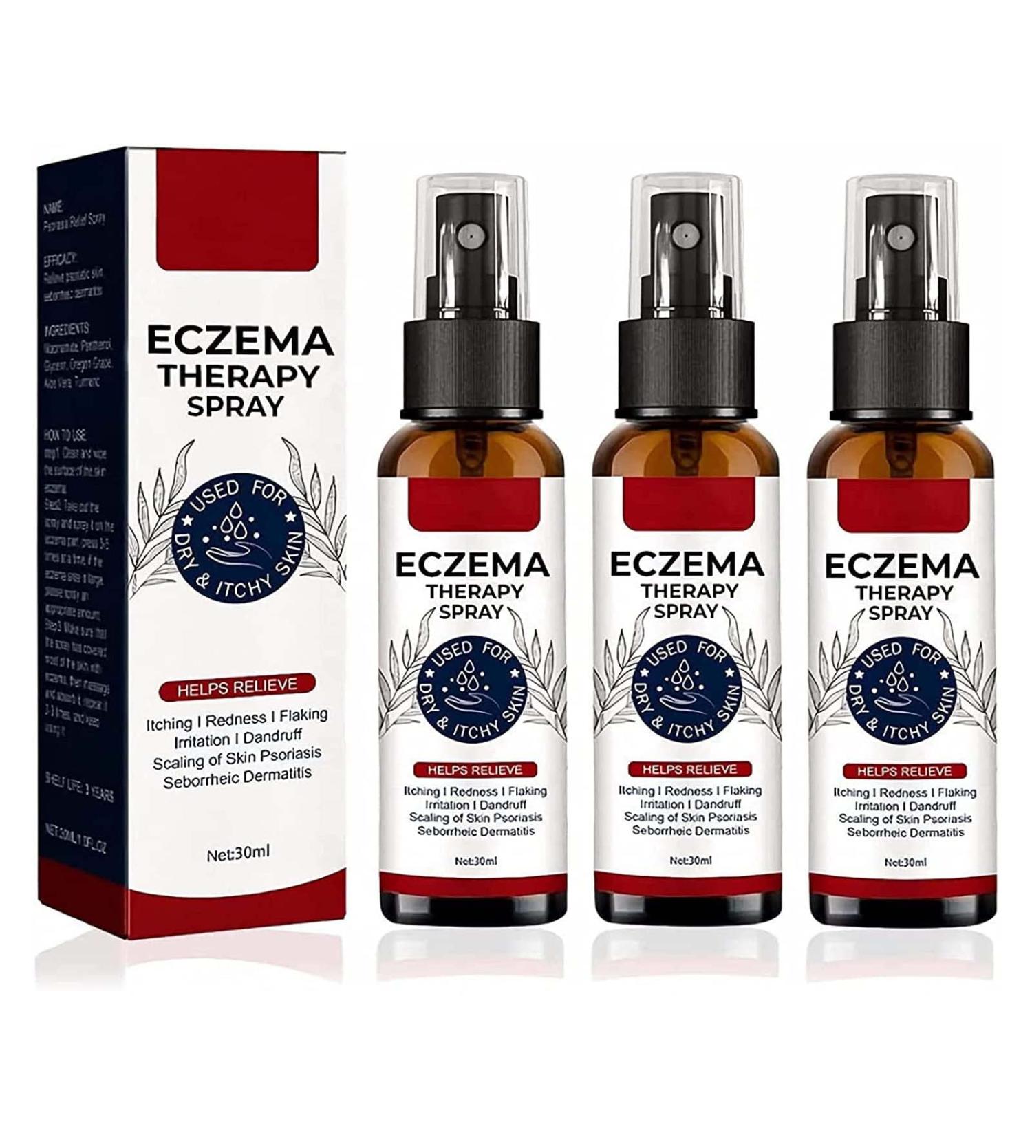 GFOUK Eczema Therapy Spray All Natural Eczema Treatment Psoriasis Treatment Skin Care Pain & Itch Spray Fast Acting Itch Relief (3PC) - Buy Online on GoSupps.com