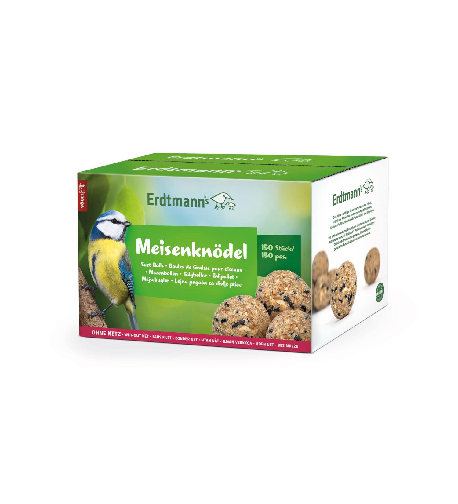 ERDTMANNS - 150 Meisenkn del without a network for wild birds in the cardboard I environmentally friendly composition i light food intake I for songbirds I large quantity