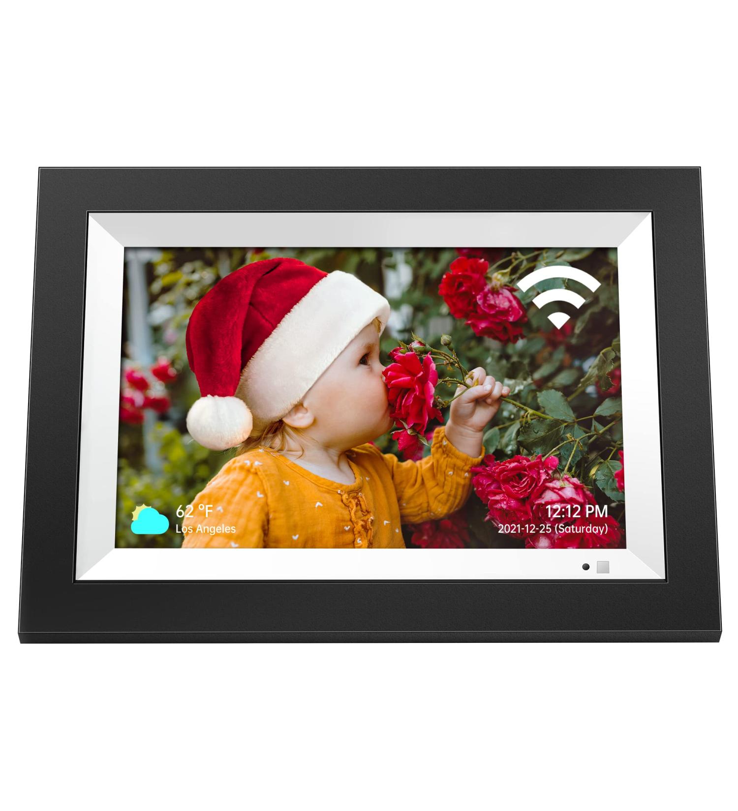10.1 MOOLINK WiFi Digital Photo Frame - Touch Screen, HD Display, 16GB Storage - Share Photos via Email, App, USB Drive, SD Card - Black - Buy Online on GoSupps.com
