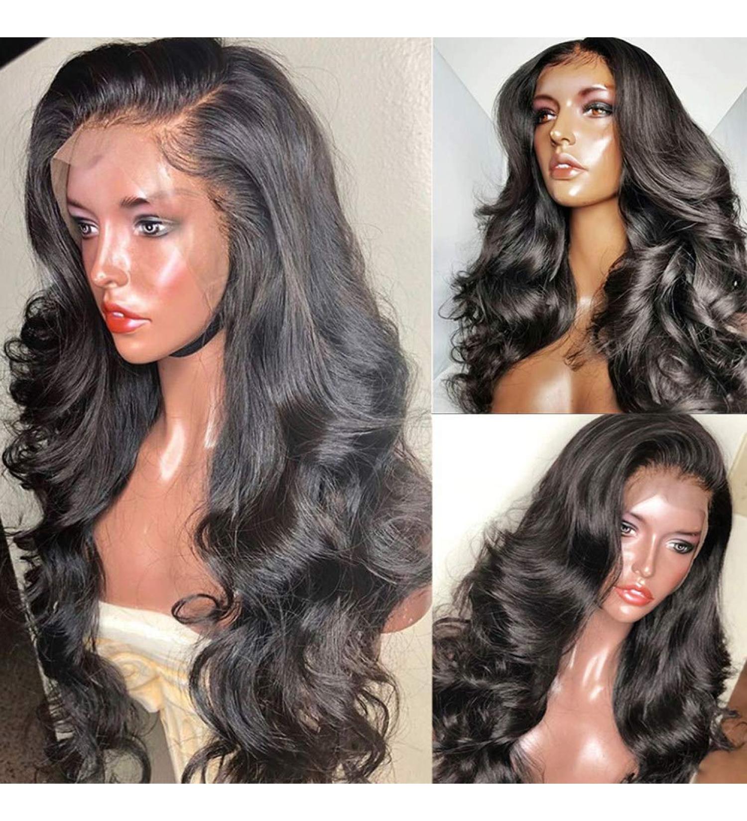 Saupa Lace Front Wig - 20 Inch Real Human Hair Body Wave - Pre-Plucked Brazilian Lace Frontal Wigs for Women - Buy Online on GoSupps.com