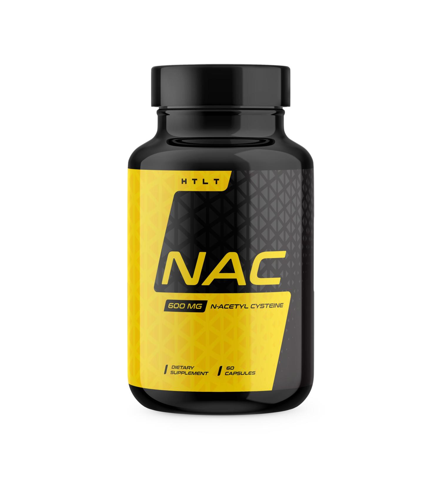 HTLT NAC Supplement - N-Acetyl L-Cysteine 600 mg | 60 Capsules | Supports Cellular Antioxidant Health | International Shipping - Buy Online on GoSupps.com