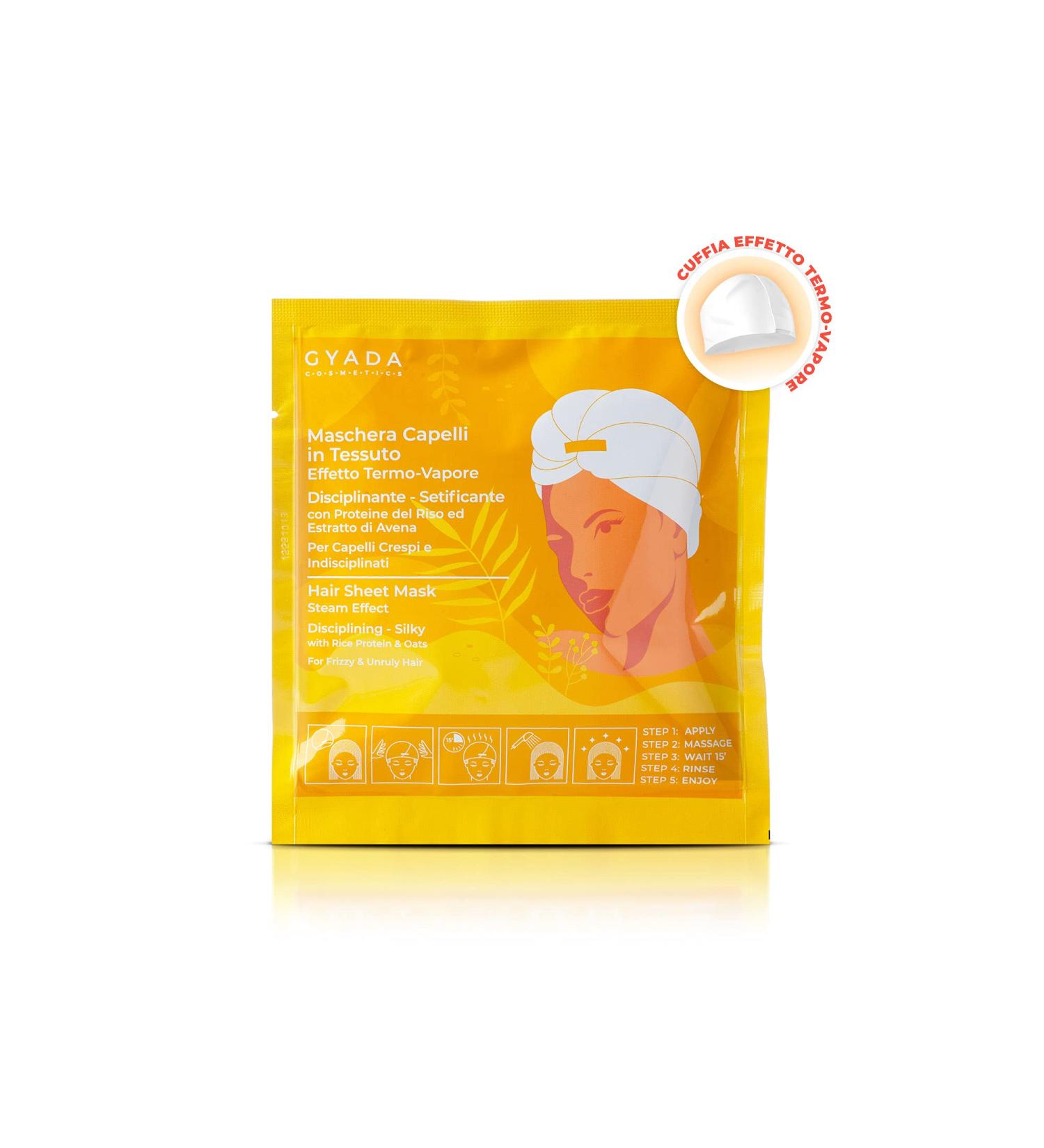 Gyada Cosmetics hair mask made of degrading and plasticizing fabric with thermal hood based on oats and keratin 60 ml oats 60 ml (1 Pack)