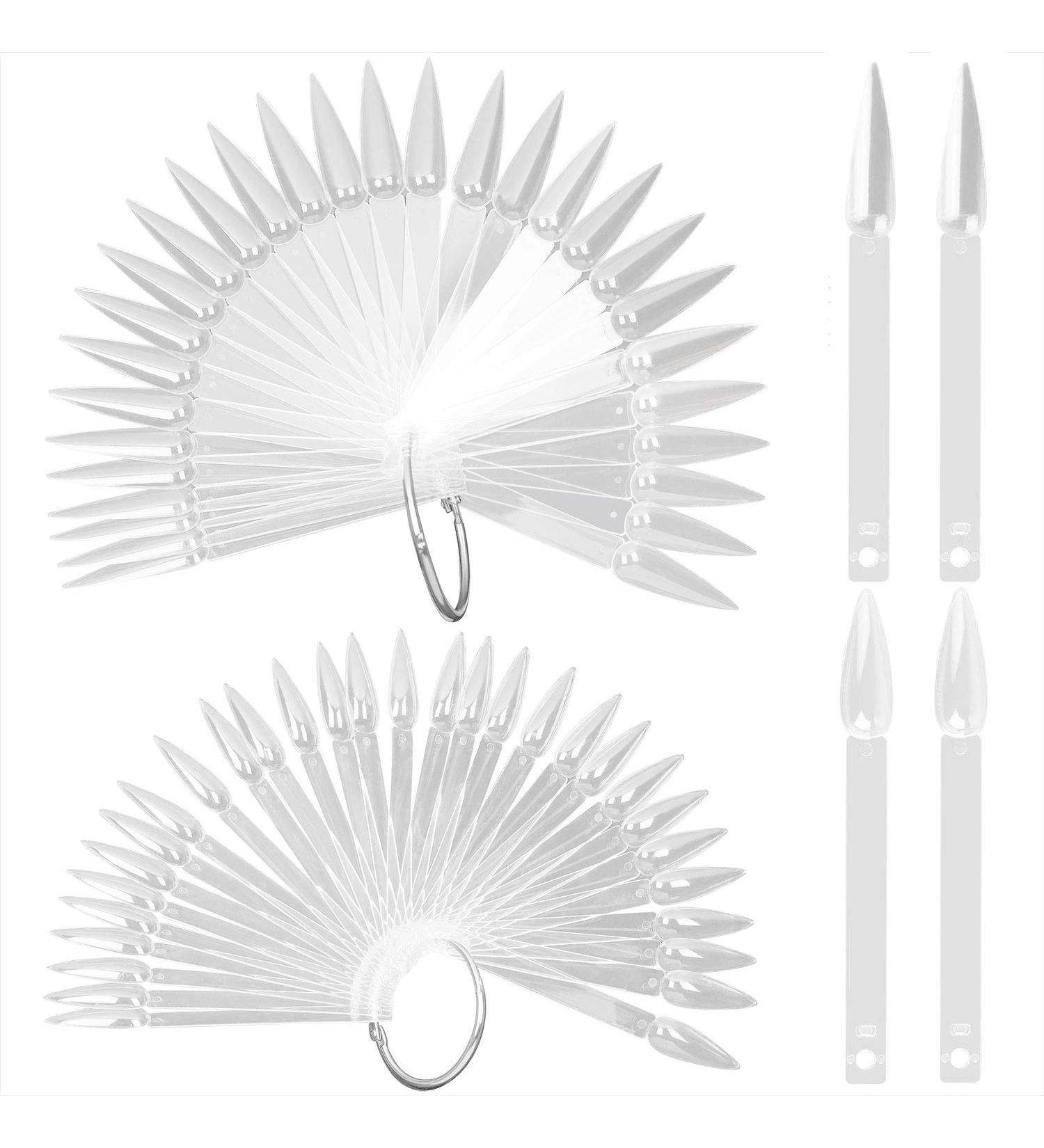 160 Clear Stiletto Nail Swatch Sticks for Gel Polish Display - Nail Sample Sticks - Pack of 160 - Buy Online on GoSupps.com