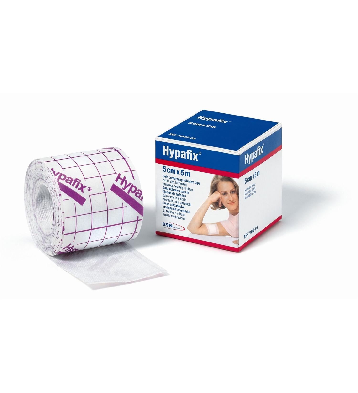 Hypafix Dressing Tape 10m | Contorts to Shape | Strong Adhesive | Breathable | 5cm x 10m | 4 Rolls 5cm x 10m - X4 White