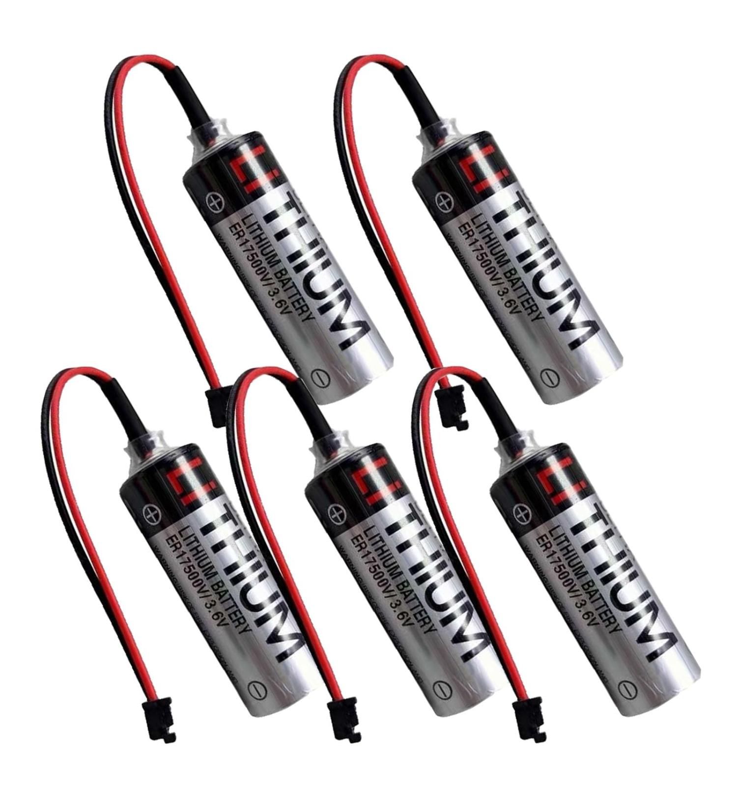 Buy Pack of 5 ER17500V 3.6V 2700mAh Battery for M70 M60 PLC Backup - International Shipping Available - Buy Online on GoSupps.com