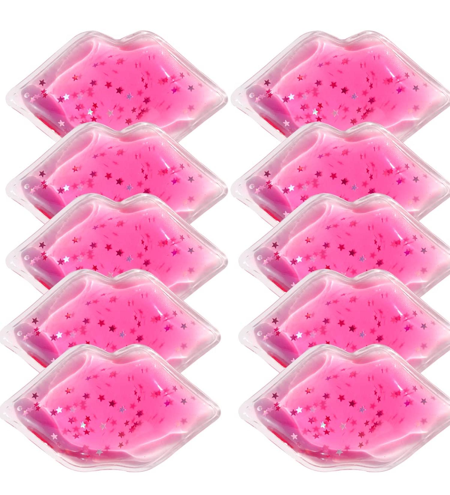 Lip Ice Pack Gel for Lip Filler After Care - 10 Pcs Reusable Lip Shaped Gel Pads for Pain Relief and Swelling Reduction - Eye Relaxation and Anti-Aging Lip Care - Buy Online on GoSupps.com