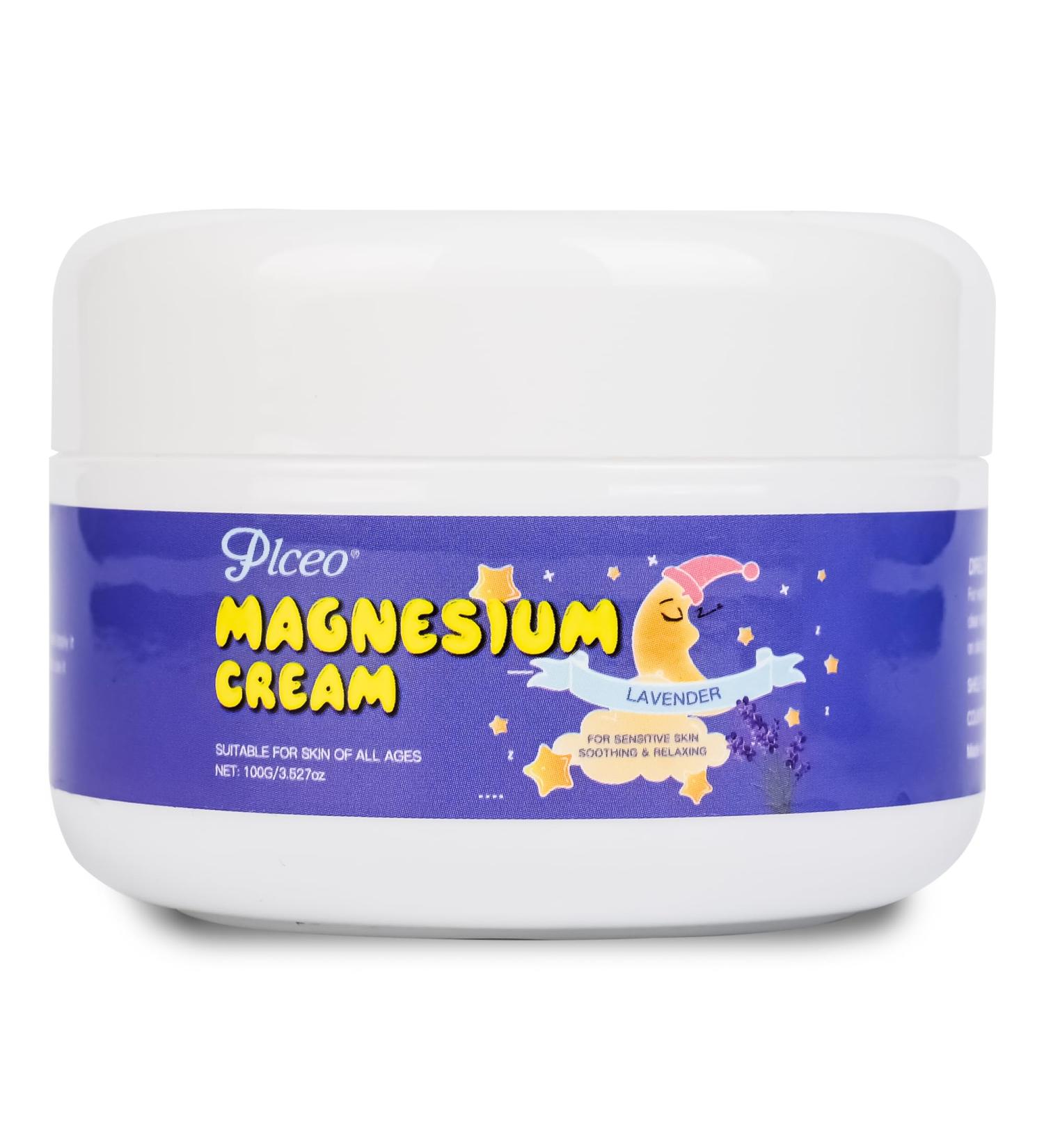 plceo magnesium lotion for kids Sleep Nighttime Magnesium Cream for Kids Apply to Legs Arms or Chest Topical Magnesium Cream for Sleep Lavender Calming Magnesium Oil - Buy Online on GoSupps.com