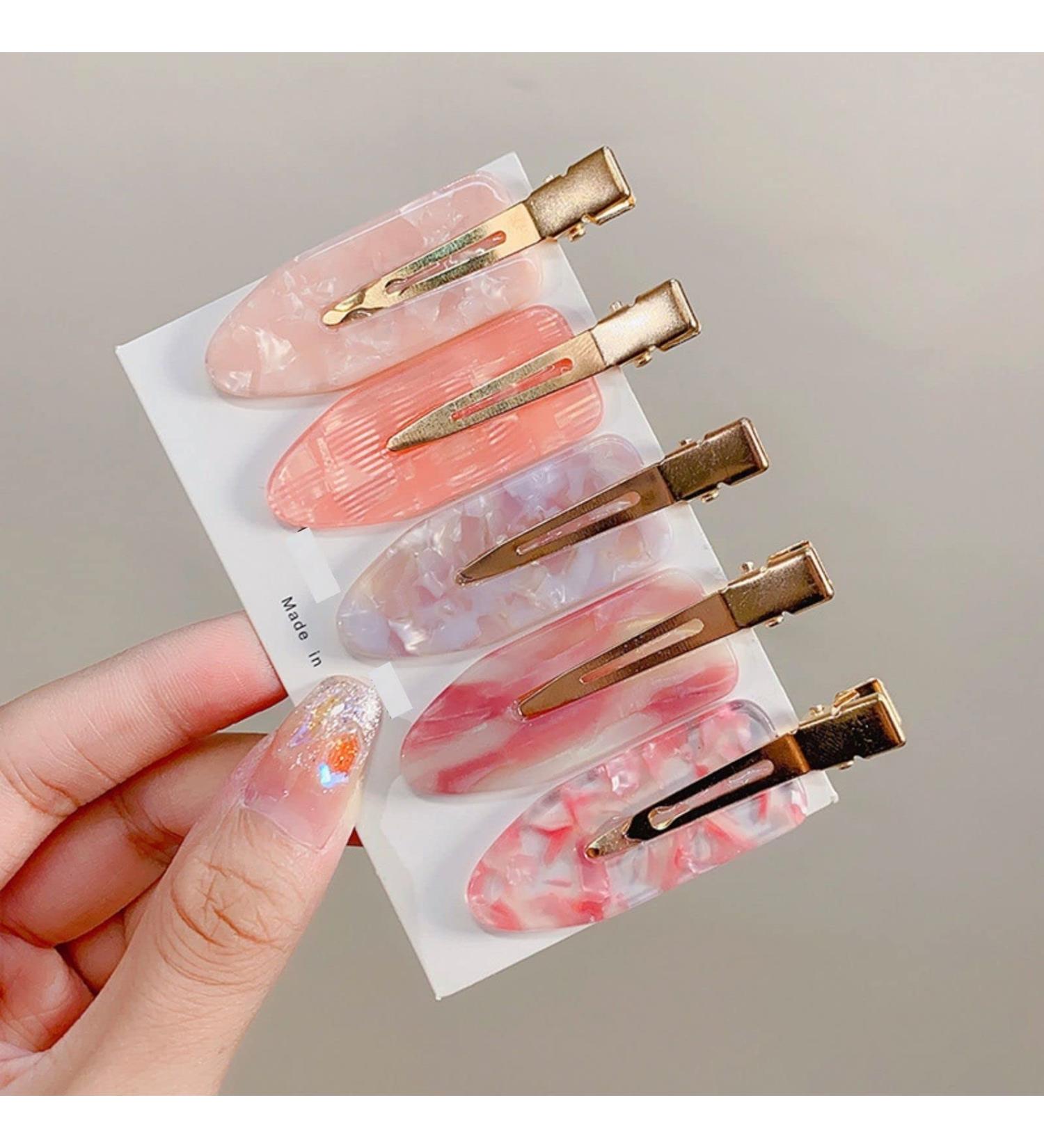 5PCS Large Acrylic Resin No Crease Hair Clips for Women - Flat Design, No Bend, No Barrettes - Buy Online on GoSupps.com