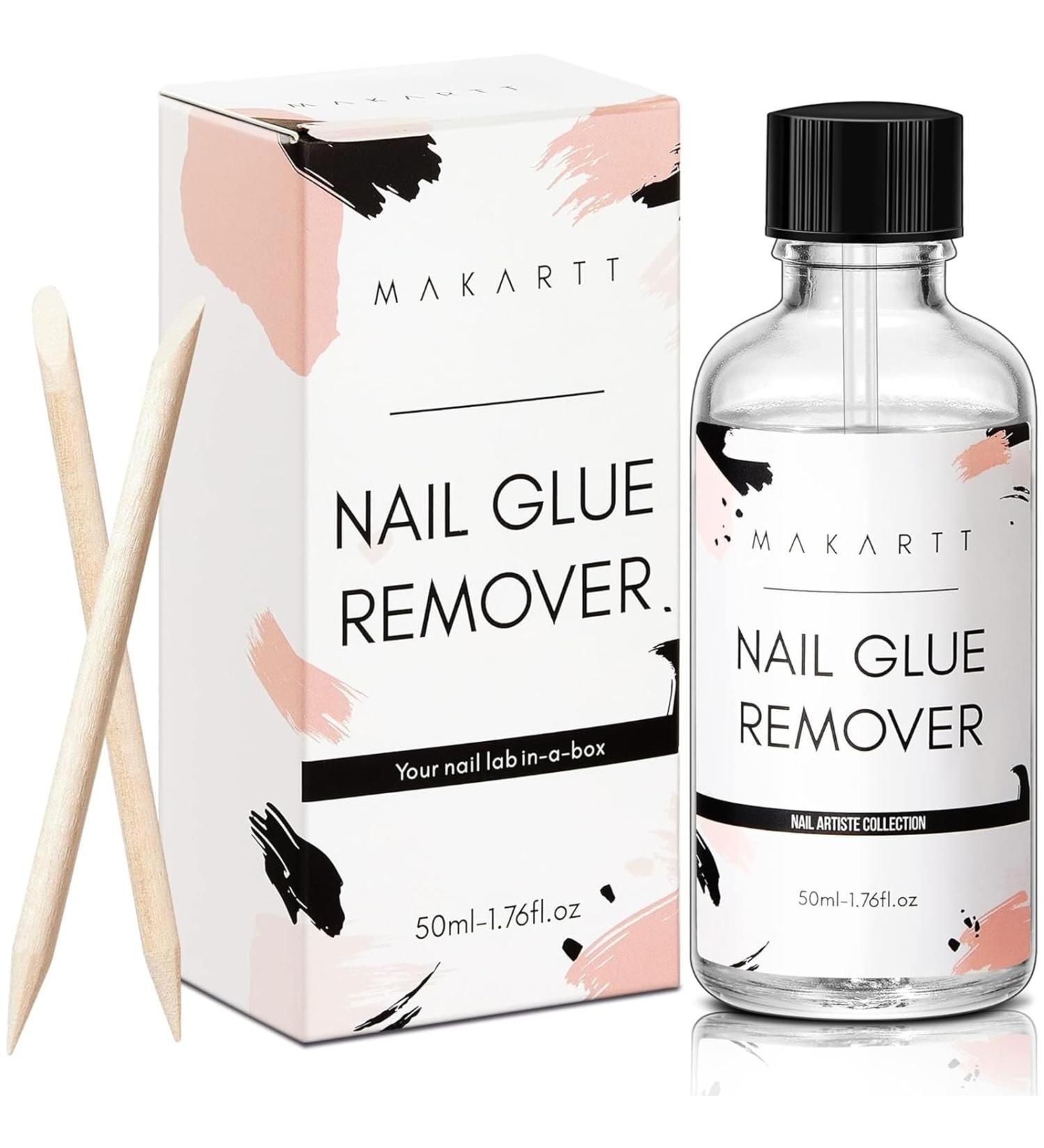 Makartt Nail Glue Remover - for Acrylic Nails Press on Nails 50ML Debonder Nail Tips Fake Nail Adhessive Remover Acetone free Can't Remove Gel Nail Polish 50 ml (Pack of 1) - Buy Online on GoSupps.com