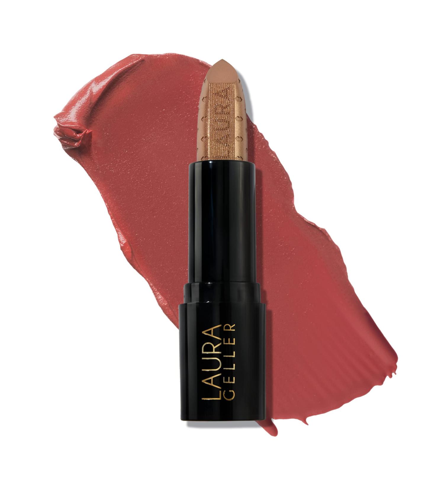 Laura Geller Gorgeous in Gold Radiant Rose Lipstick - Creamy Satin Finish - Limited Edition 0.75 oz - Buy Online on GoSupps.com
