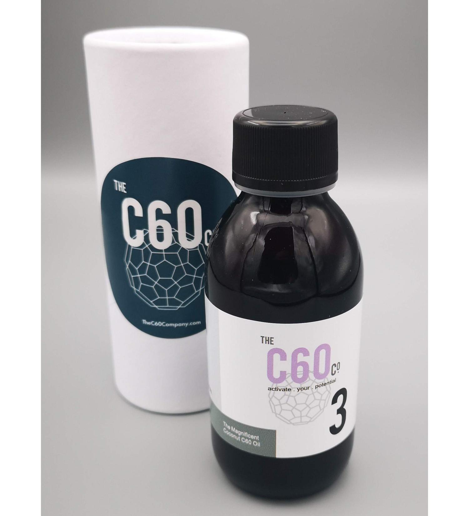 C60 Oil - 150ml - Virgin Coconut MCT - Sublimed 99.99% Ultra High Purity Solvent Free C60 - Buy Online on GoSupps.com