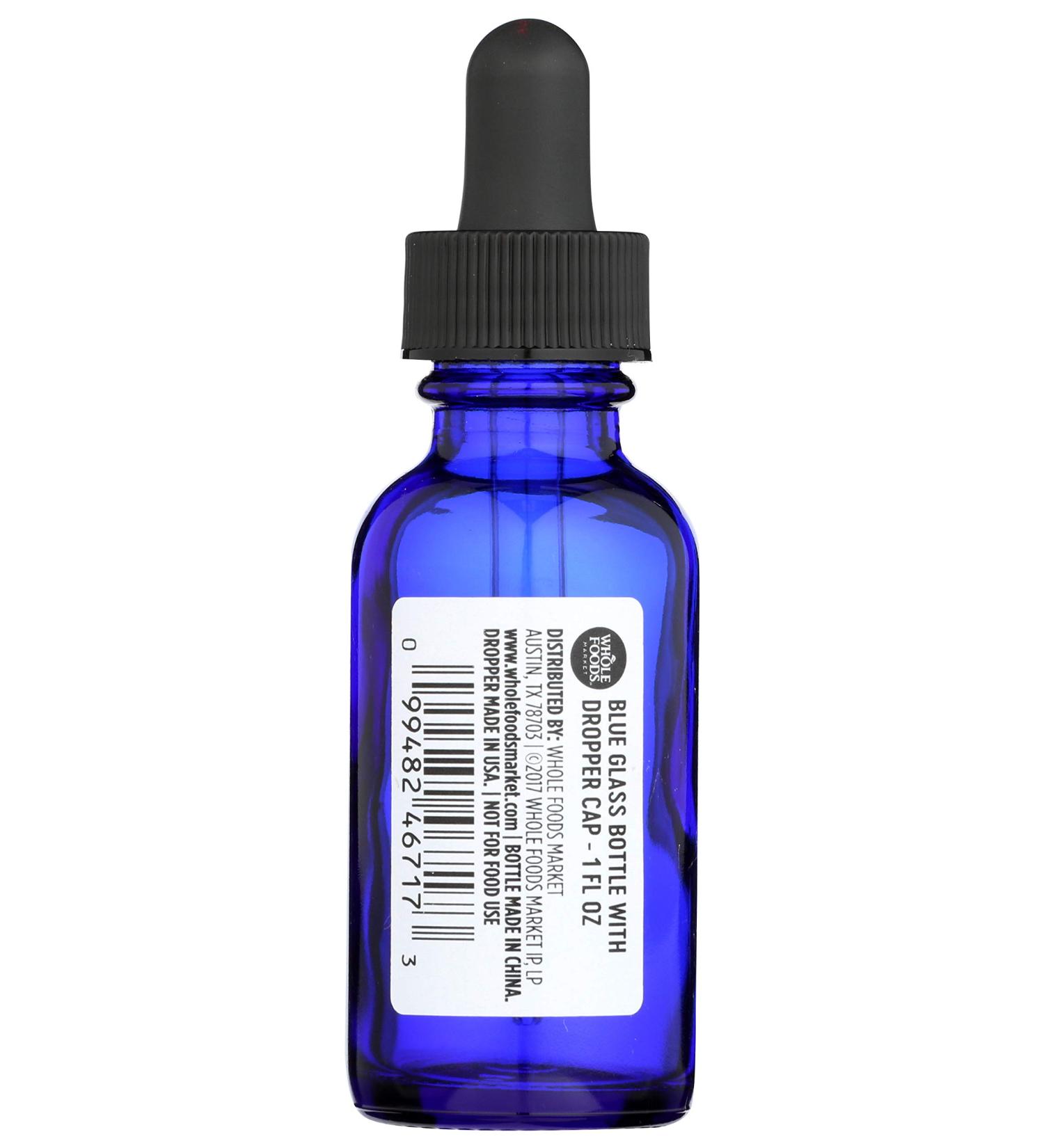 Whole Foods Market Blue Glass Dropper Bottle 1 oz - Eco-Friendly Packaging | Shop Internationally at Your Store Name - Buy Online on GoSupps.com