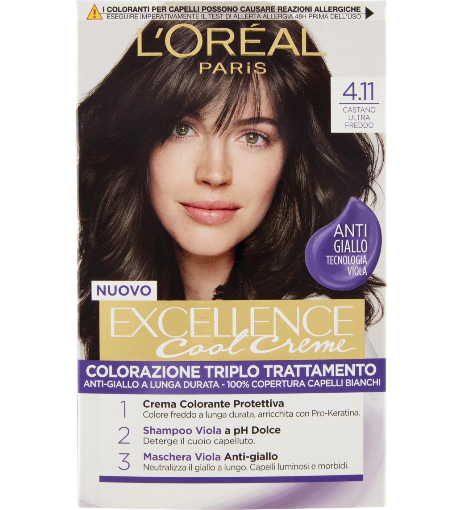 L'Or al Paris Excellence Cool Creme 4.11 Castano Ultra Freddo - Buy Online on GoSupps.com