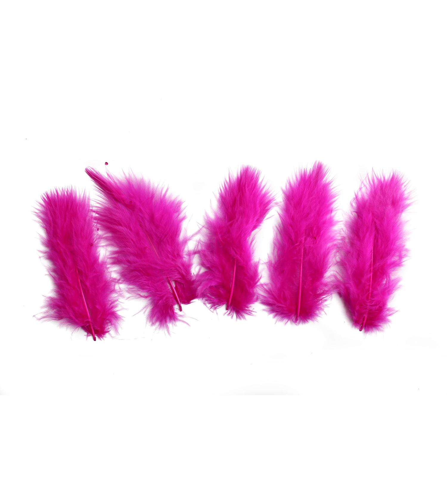 100 Pcs Hot Pink Decorative Feathers for DIY Crafts & Wedding Decor - Buy Online on GoSupps.com