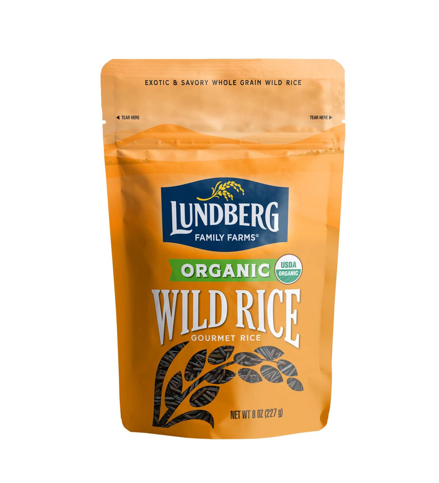 Lundberg Family Farms Organic Wild Rice - 8 Ounce Pack of 1 - Premium Quality - Buy Online on GoSupps.com