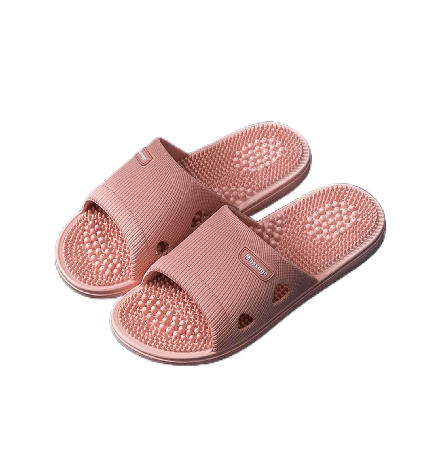 Acupressure Massage Slippers for Foot Pain Relief - Shiatsu Sandals (Size 36-37 Pink) | Non-Slip Tension-Reducing Footwear - Buy Online on GoSupps.com