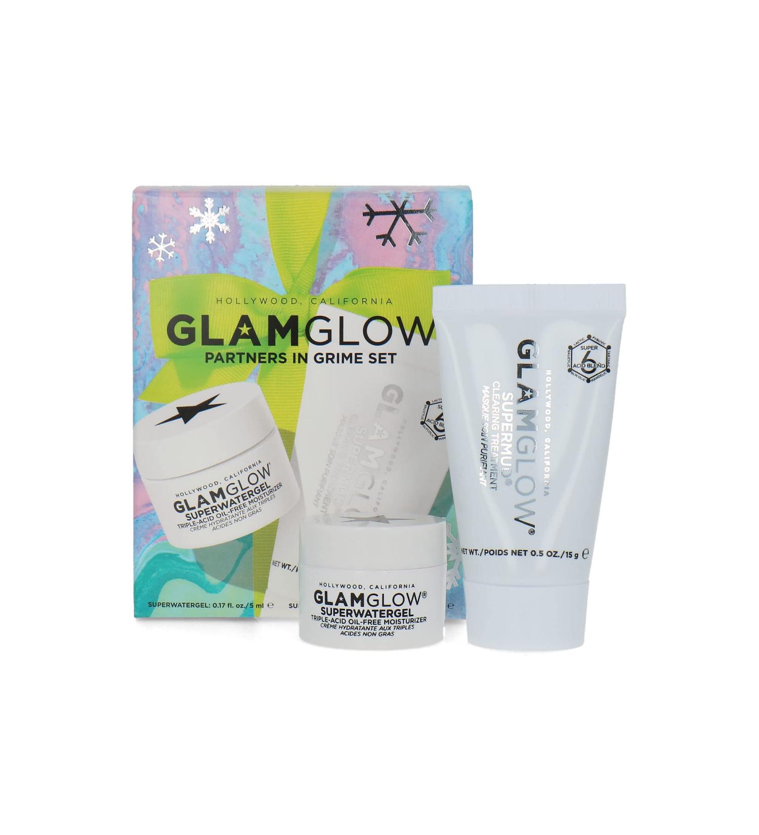 Glamglow Partners In Grime Set - Supernud Mask & Superwatergel Moisturizer