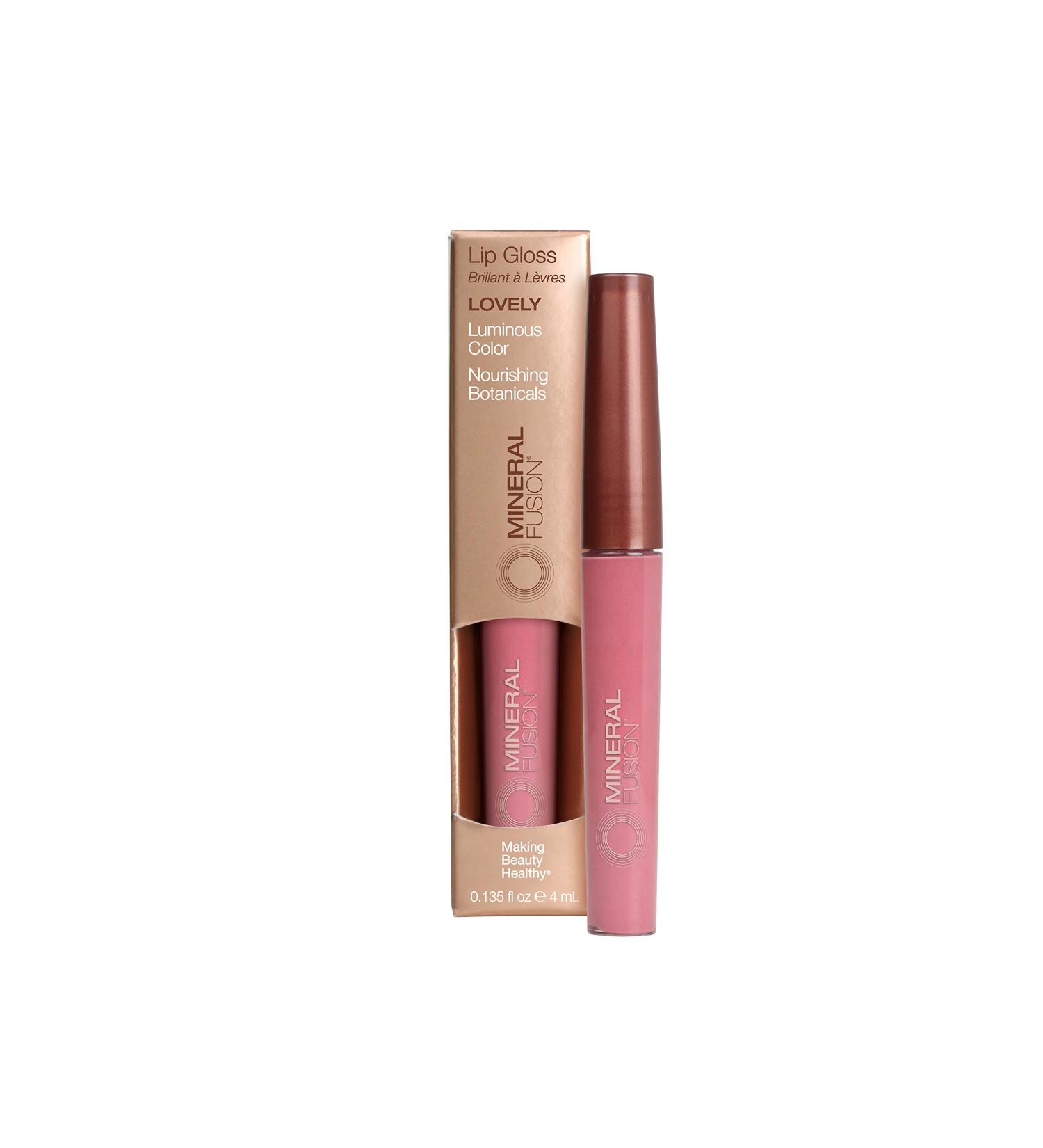 Mineral Fusion Lip Gloss - Lovely, 0.135 Oz | Hydrating Shine & Color - Buy Online on GoSupps.com