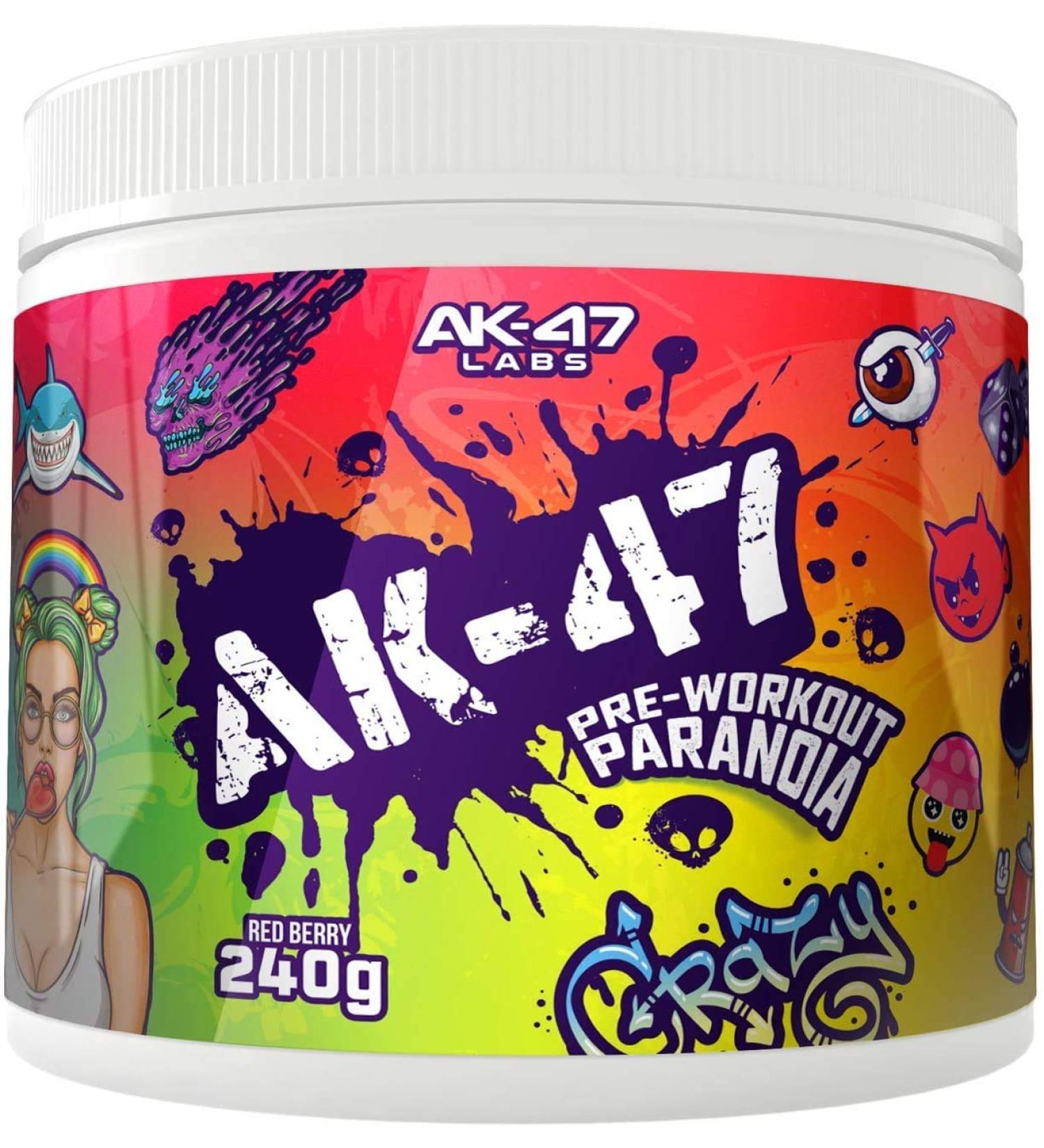 AK-47 Labs PARANOIA Pre-Workout Booster - 240g Fruit Punch | International Shipping for Fitness & Bodybuilding - Buy Online on GoSupps.com