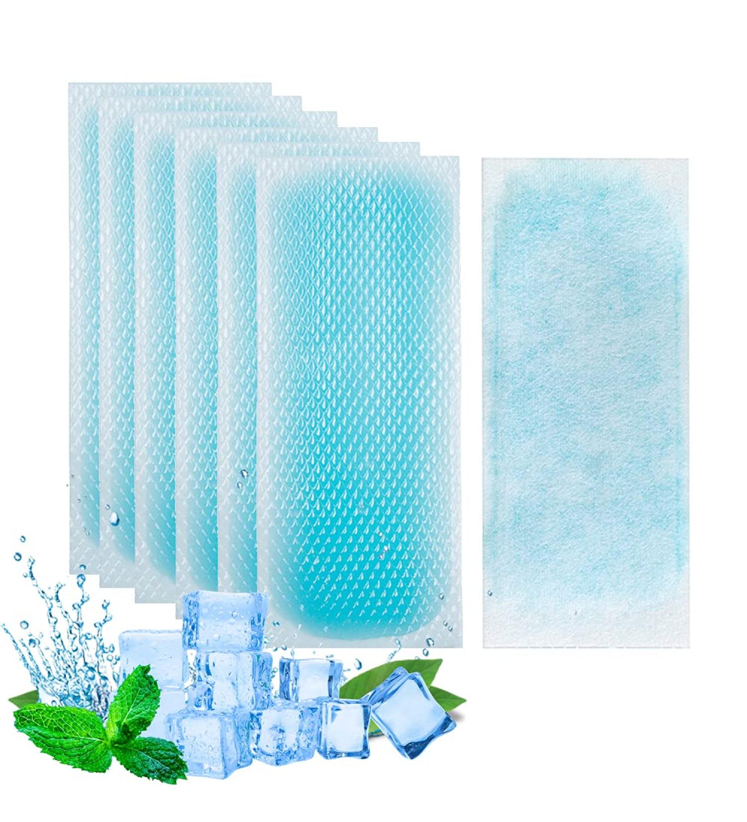 Ixaer Fever Cooling Patch 20pcs - Long-lasting 8 Hours Relief for Migraine, Muscle Ache, and Hot Flashes - Blue Forehead Cold Cooling Sticker Sheets for Adults and Kids - Buy Online on GoSupps.com