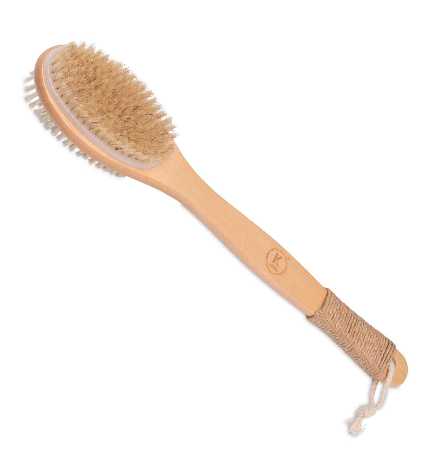 K-Pro Back Brush with Long Handle - Dual-Sided Soft & Hard Bristles for Ultimate Body Care | International Shipping - Buy Online on GoSupps.com