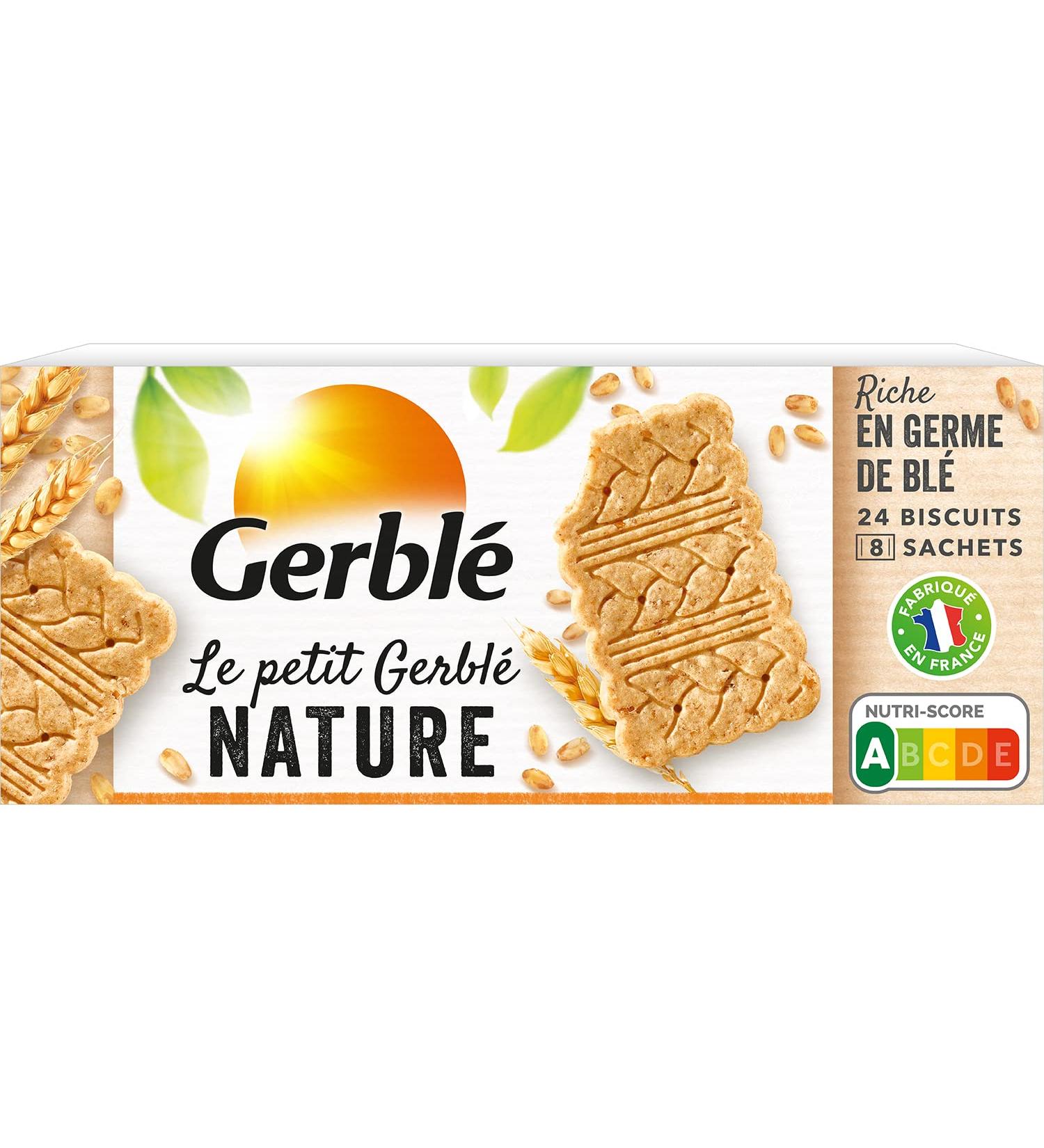 Gerbl Vitalit - Le Petit Gerbl Nature - Biscuit Rich in Wheat Germ - Low in Sugar - Nutriscore A - Palm Oil Free - Made in France - 24 biscuits - 200 g (Packaging may vary) - Buy Online on GoSupps.com