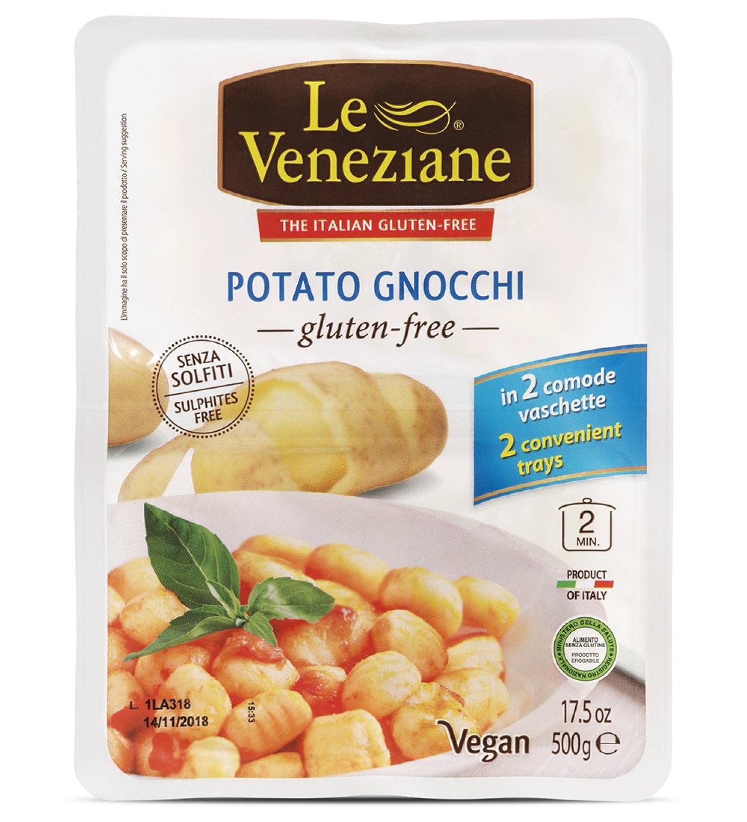Le Veneziane Gluten Free Potato Gnocchi 17.6oz - Authentic Italian Pasta for Gluten-Free Diet - Buy Online on GoSupps.com