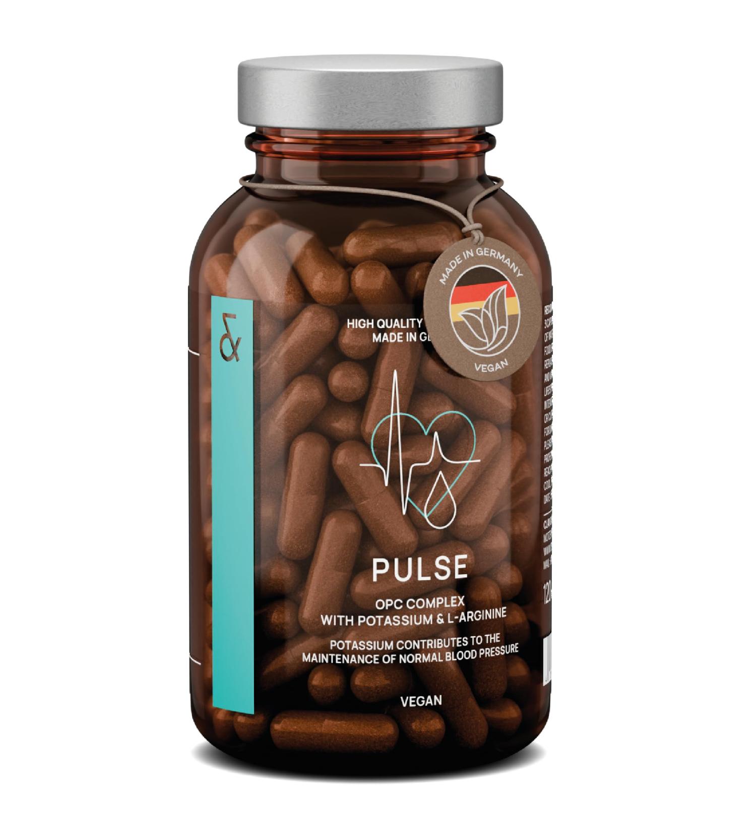 OPC Complex - Cardio Tonus - Grape Seed Extract with 650mg OPC per Dose L Arginine Black Garlic & Potassium for Blood Pressure - 120 Capsules - Buy Online on GoSupps.com