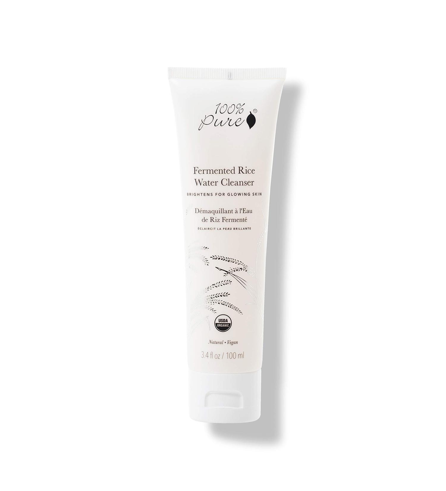 100% Pure Fermented Rice Water Cleanser - Natural Face Wash for All Skin Types Daily Makeup Remover - 3.4 Fl Oz - Buy Online on GoSupps.com