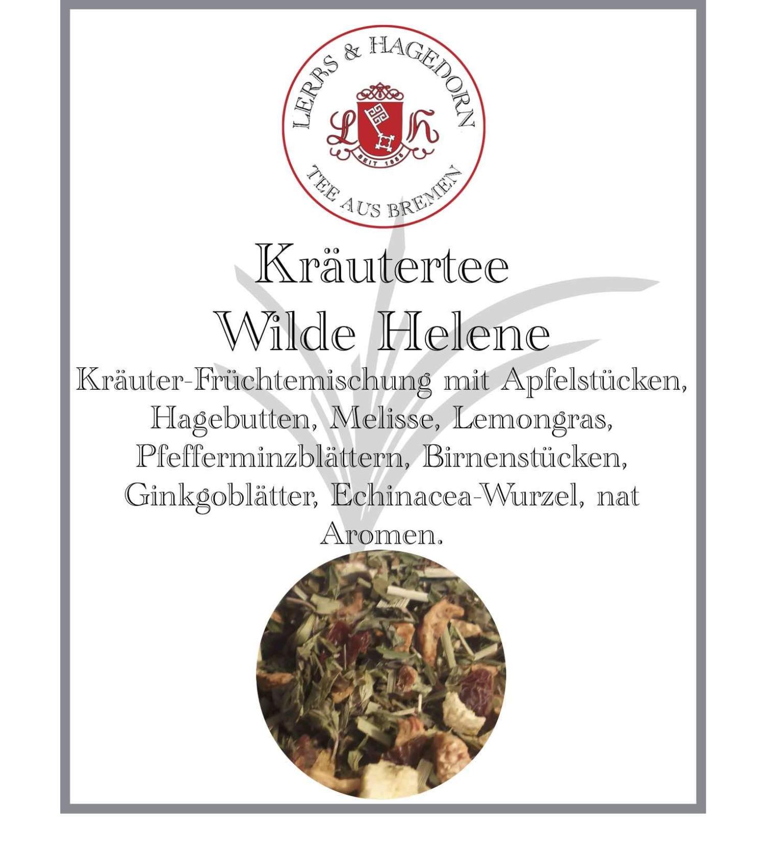 Lerbs & Hagedorn Lerbs & Hagedorn Wilde Helene Herbal Tea | Fine taste pear 1.5 kg (approx. 122 liters) pieces of apple rosehips lemon balm lemongrass - Buy Online on GoSupps.com