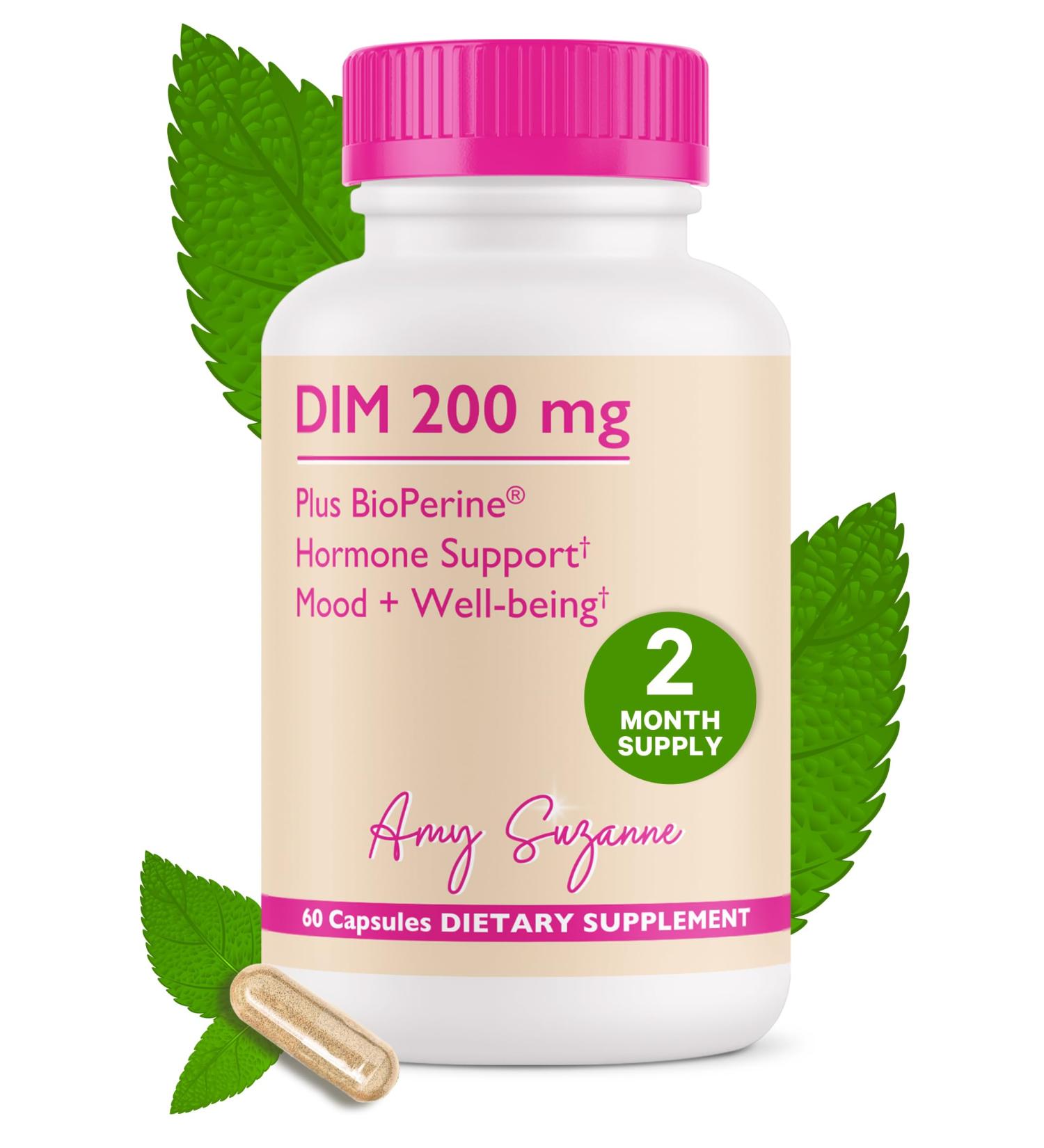 200 DIM Supplement for Women - Estrogen Metabolism & Hormone Harmony | PMS Menopause & Perimenopause Support - Vegan 60 Day Supply with Bioperine - Buy Online on GoSupps.com
