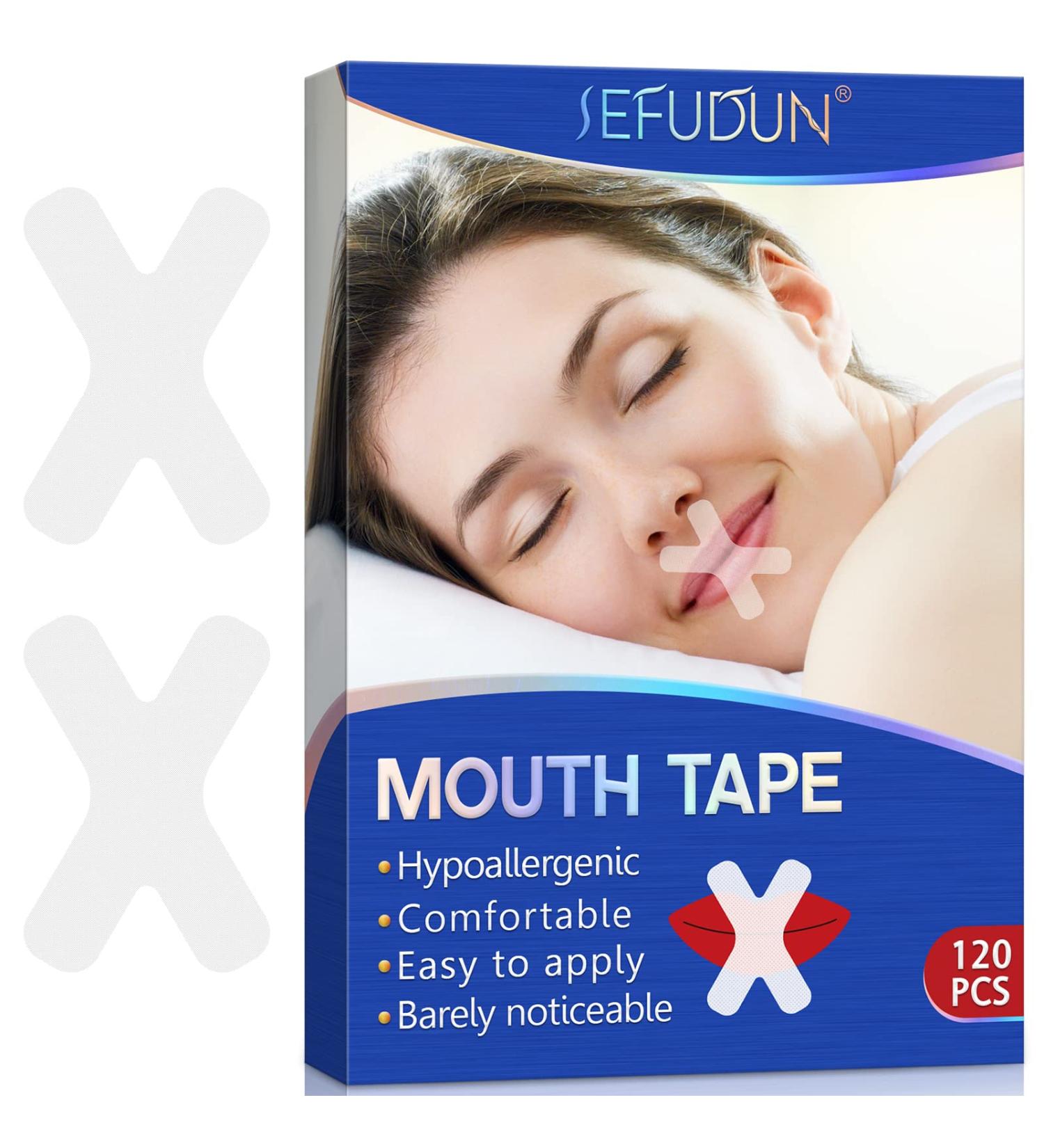 Sleep Mouth Strips 120pcs - Gentle Sleep Aid to Prevent Snoring and Improve Sleep | Mouth Tape for Less Mouth Breathing - Suitable for Women and Men - Buy Online on GoSupps.com