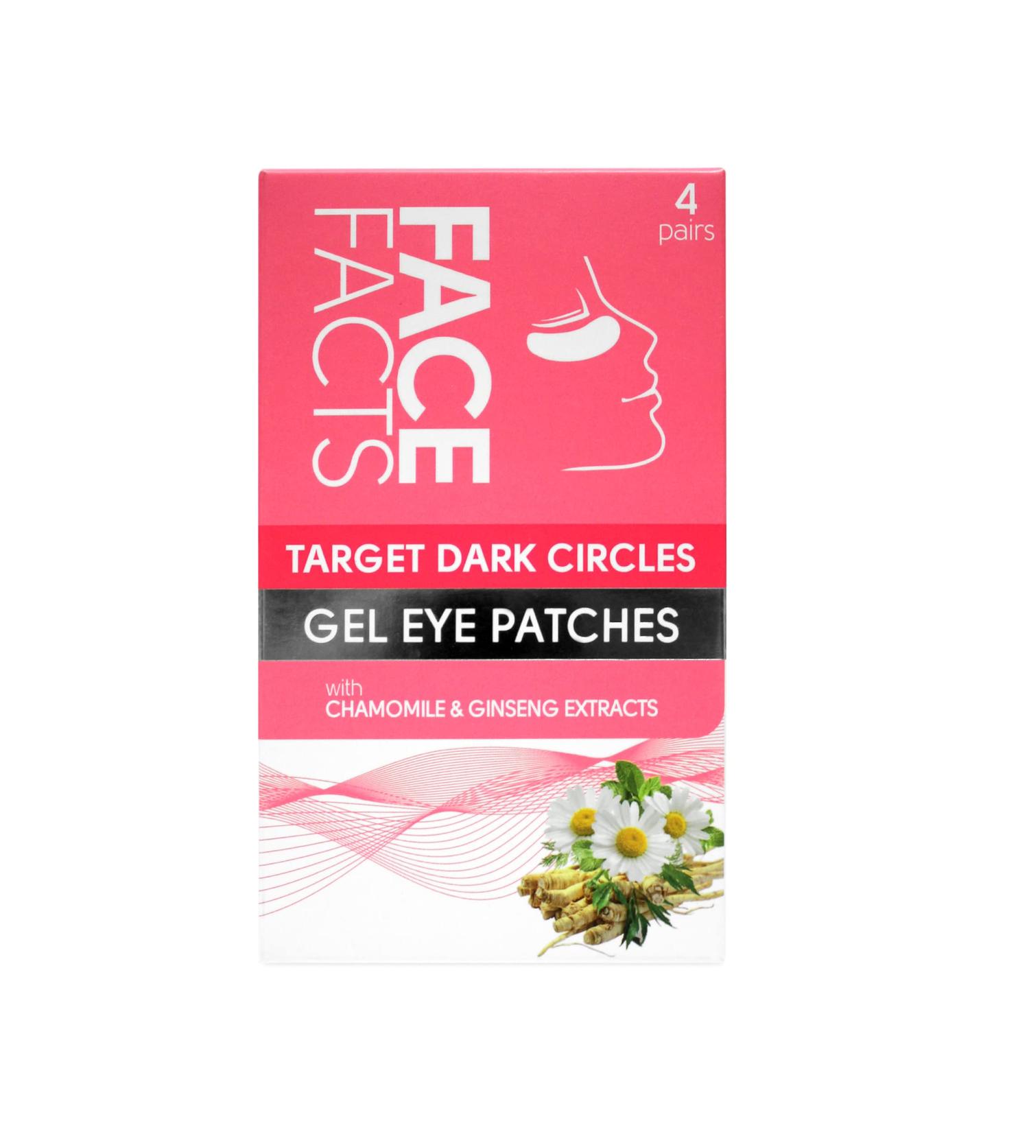 Face Facts Target Dark Circles Under-Eye Gel Patches | Soothe + Reduce Appearance of dark circles | 4 pairs - Buy Online on GoSupps.com