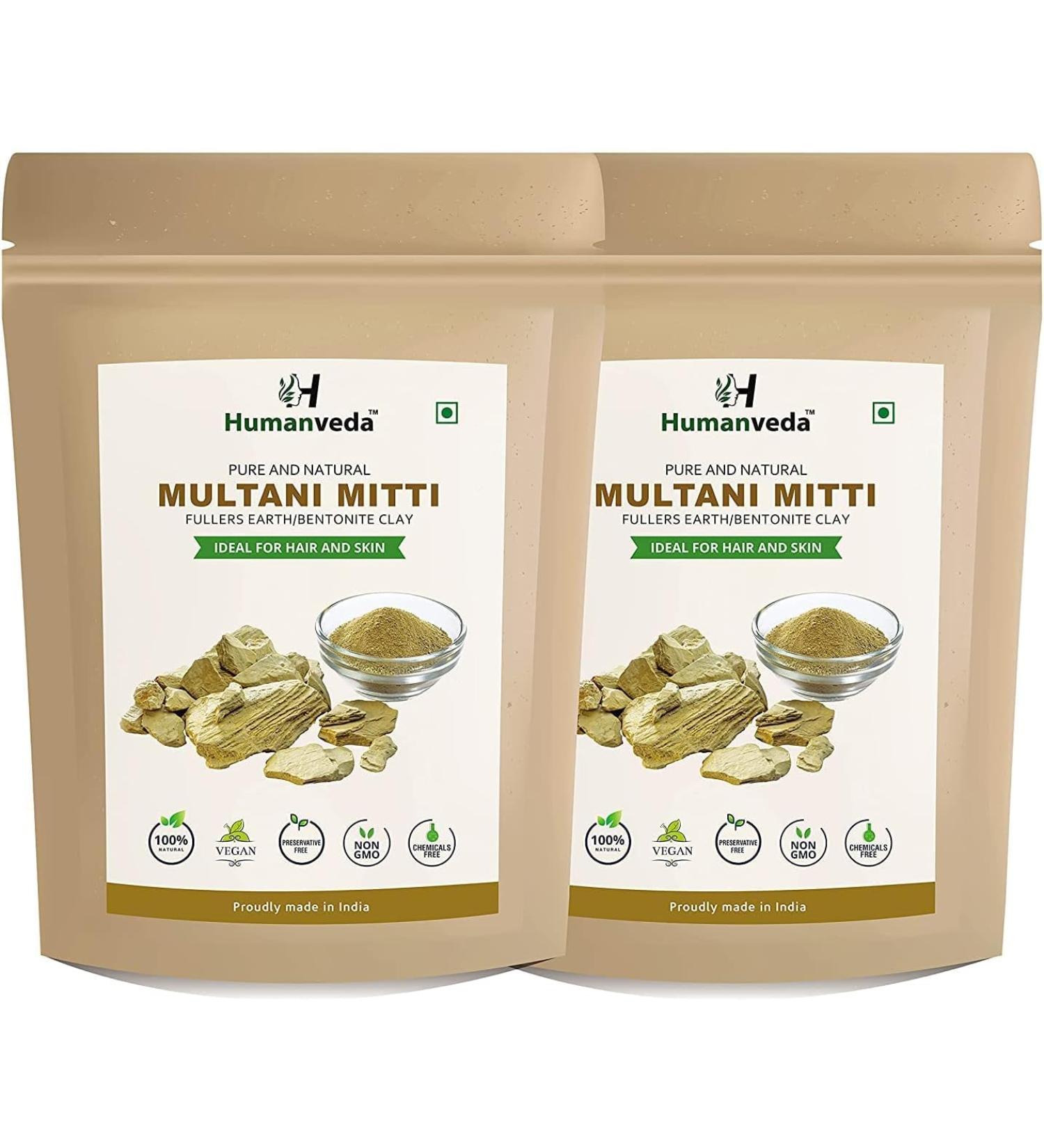  QURA QURA Multani Mitti Natural Face Powder | Fuller Earth Bentonite Clay (200g x 2 400g) Pack of 2 - Buy Online on GoSupps.com