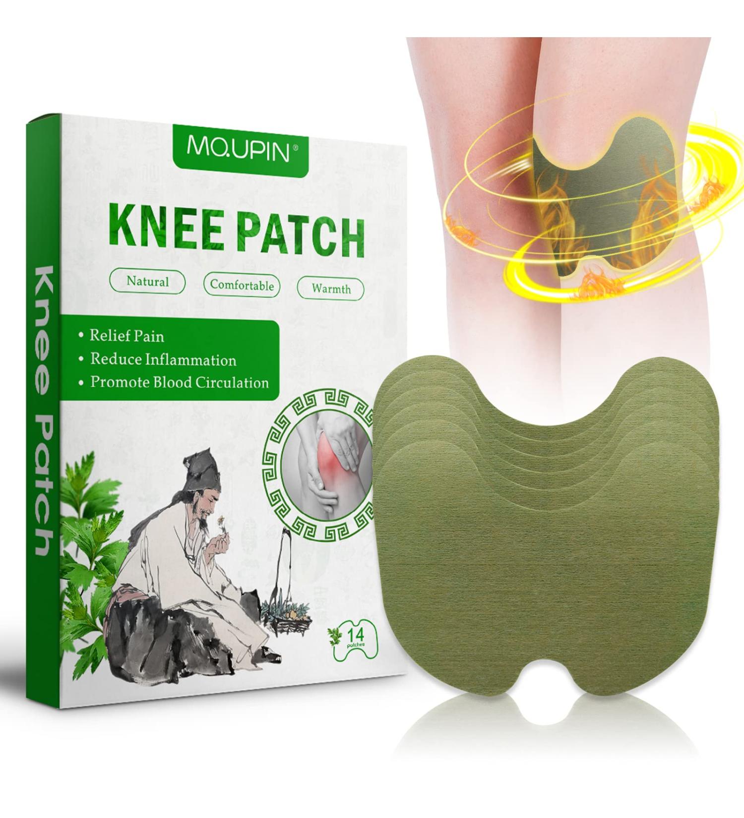 MQUPIN Wormwood Knee Pain Relief Patches Kit - Quick Relief for Knee, Back, Neck, Shoulder, and Waist - 14 Patches - Buy Online on GoSupps.com