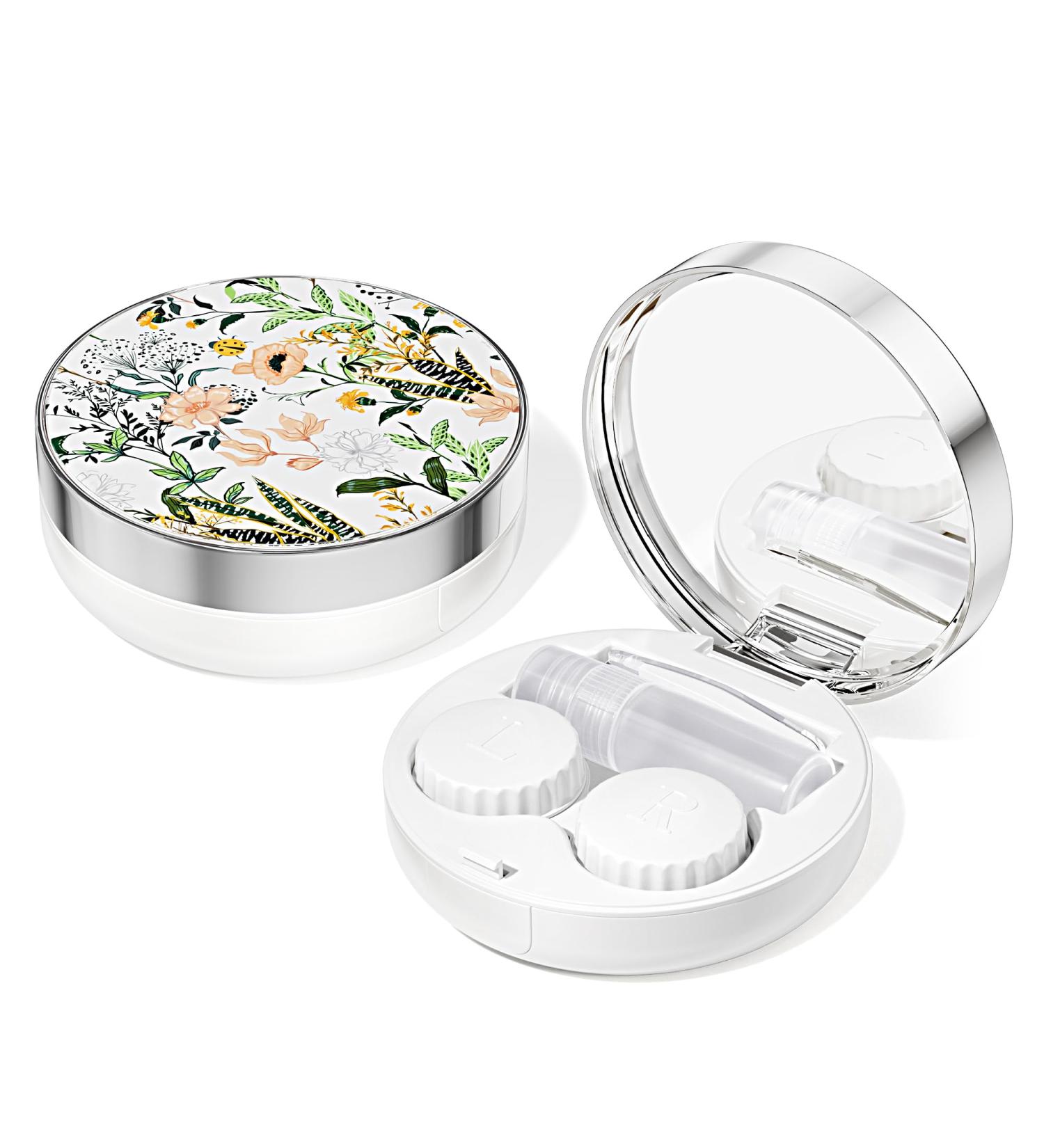 Buy Cute Travel Contact Lens Case - Retro Flower Design | Perfect for Daily Use & Outdoor Adventures - Buy Online on GoSupps.com