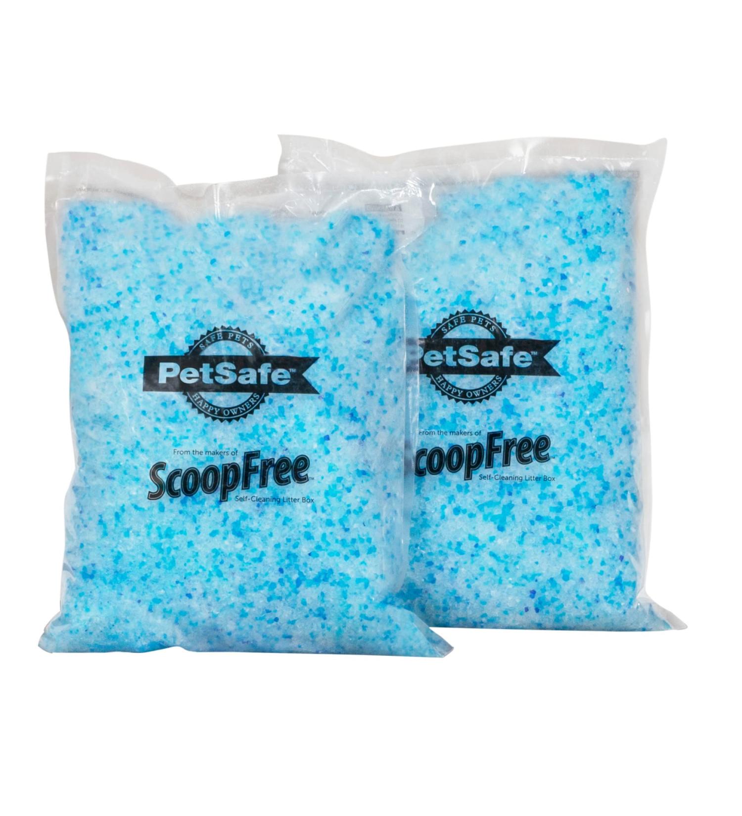 PetSafe ScoopFree Premium Crystal Cat Litter - 8.6 lb Total - 5x Better Odor Control - Non-Clumping Formula - Low Tracking & Dust - Original Blue - Buy Online on GoSupps.com