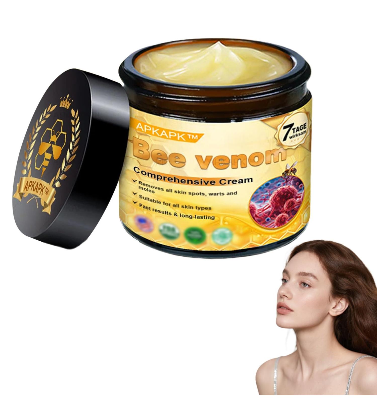 APKAPK Bee Venom Comprehensive Cream Advanced Firming & Wrinkle-Reducing cream Natural Bee Venom Skin Treatment Cream Suitable for All Skin Types (1Pcs) - Buy Online on GoSupps.com