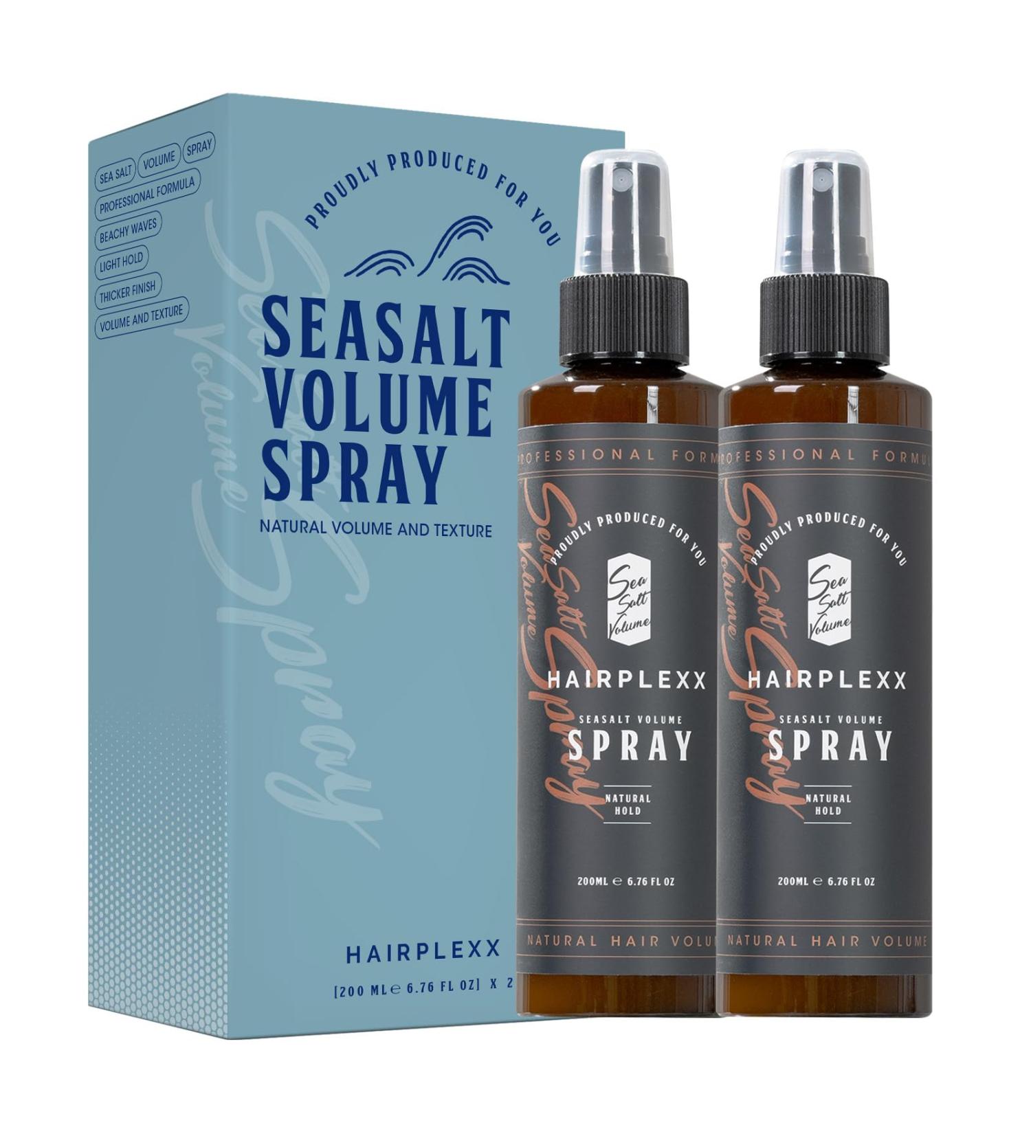 Sea Salt Volume Hair Spray for both Men and Women Natural Thick and Volumizing Hair Look with Matte Finish and Natural Hold Paraben Free - 2x 6.76 Fl Oz (Pack of 2) Ocean Fresh 6.76 Fl Oz (Pack of 2) - Buy Online on GoSupps.com