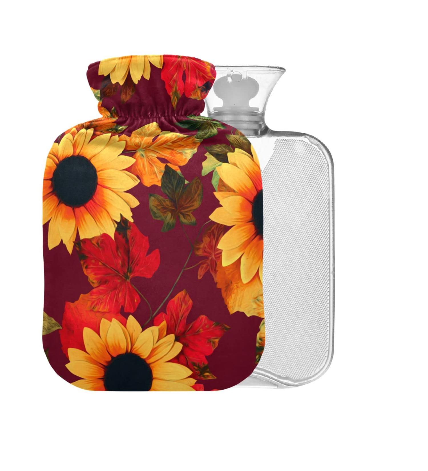 Sunflower Hot Water Bottle 2L | Large Pain Relief Bag for Back Pain & Heat Therapy - Buy Online on GoSupps.com