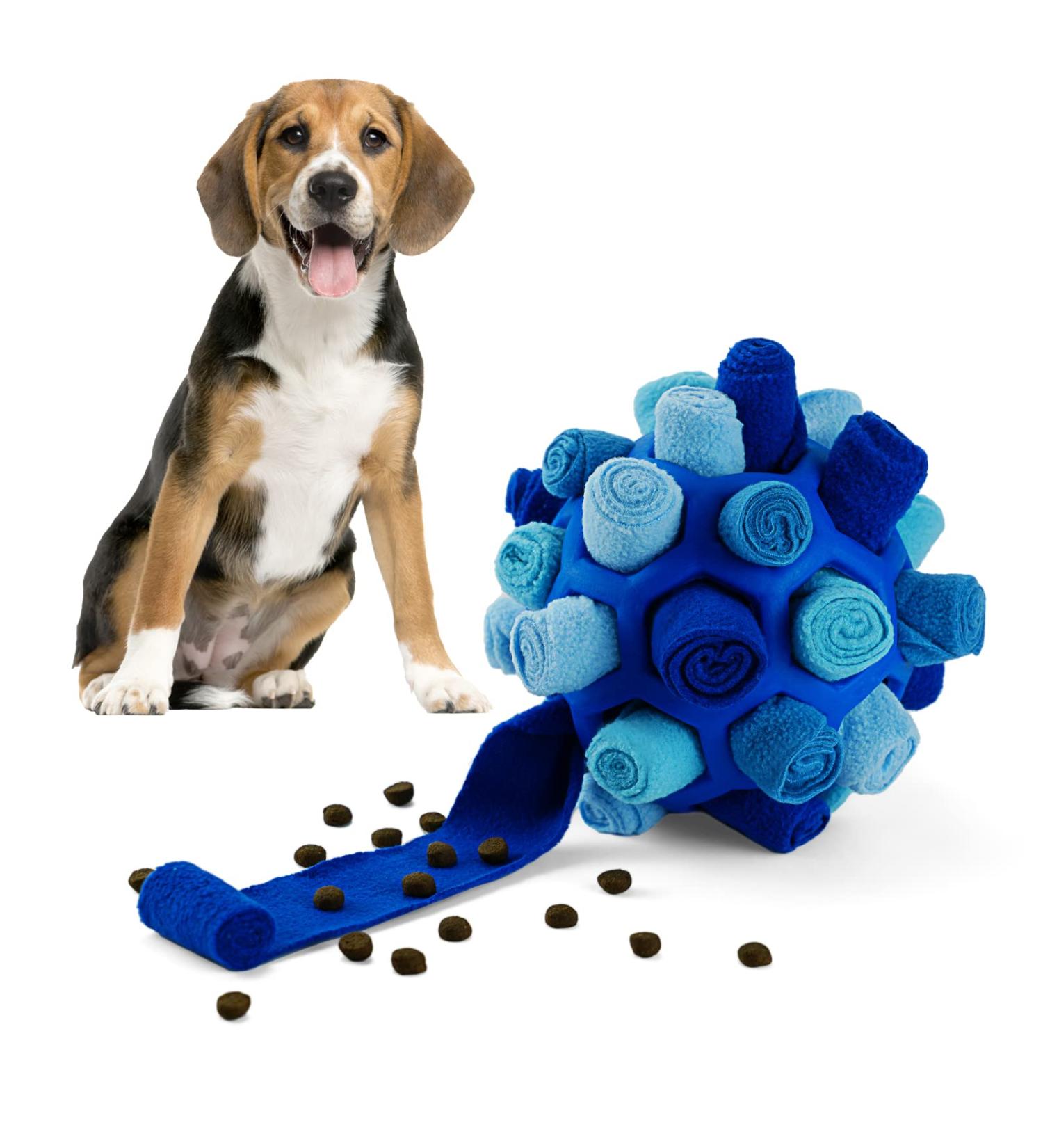 Snuffle Ball Toy for Dogs - Interactive Portable Sniffing Toy for Small & Medium Pets - Blue - Buy Online on GoSupps.com
