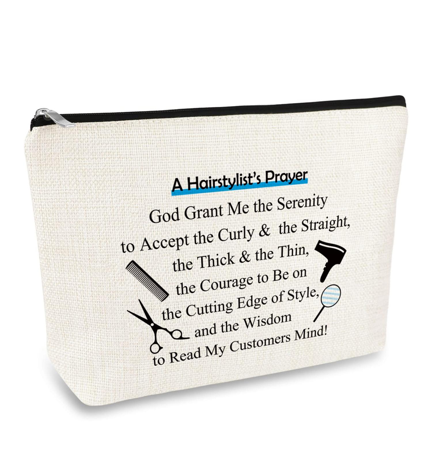 Hairstylist Gift - Inspirational Makeup Bag for Hairdressers & Cosmetologists | Perfect Graduation & Encouragement Gift - Buy Online on GoSupps.com