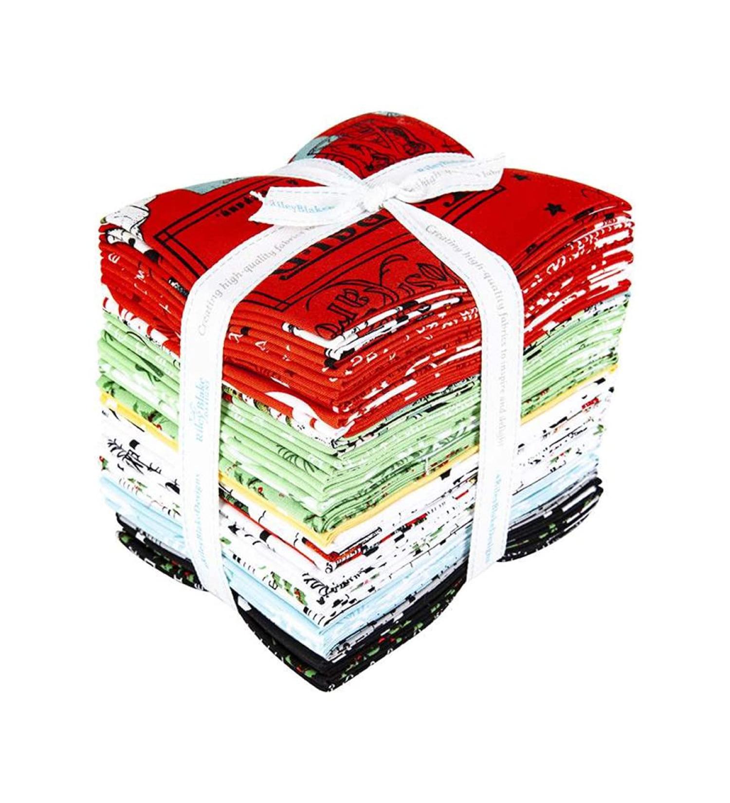 Riley-Blake Designs All About Christmas Fat Quarter Bundles, 30 Pcs. (FQ-10790-30)