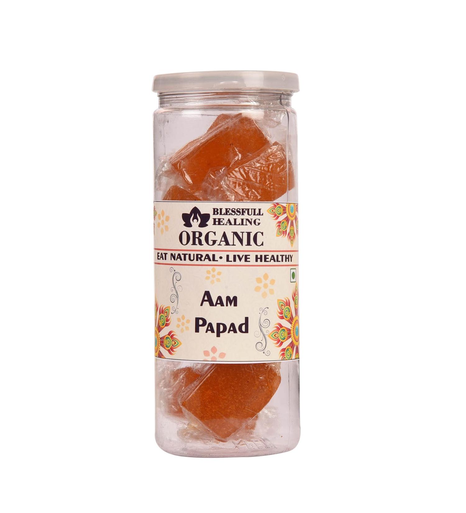 Blessfull Healing Organic Aam Papad 150 Gram Airtight Container (Packing May Vary)