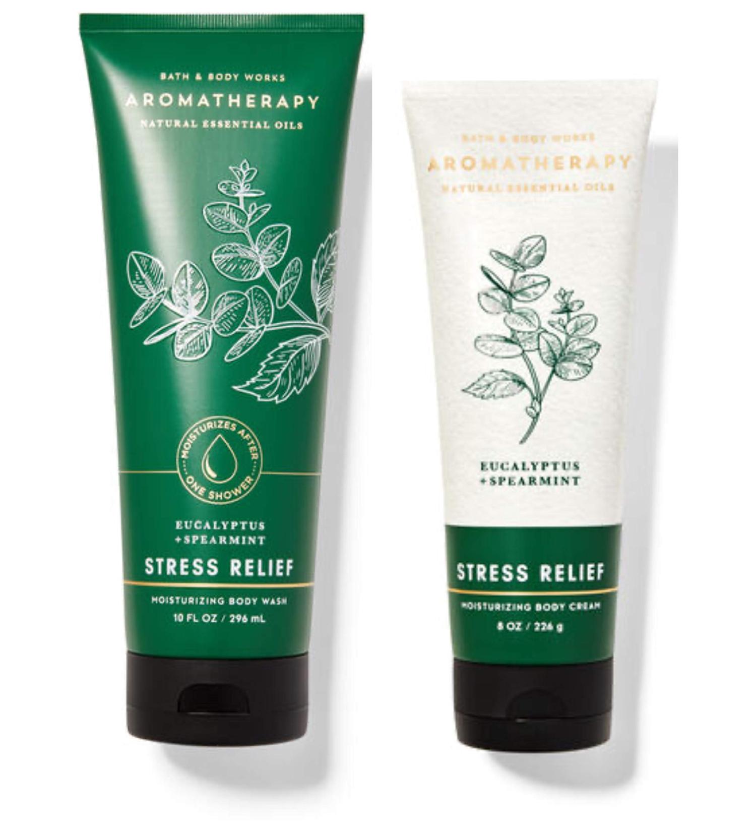 Bath and Body Works Aromatherapy Eucalyptus Spearmint Gift Set - Body Cream & Moisturizing Wash - Buy Online on GoSupps.com